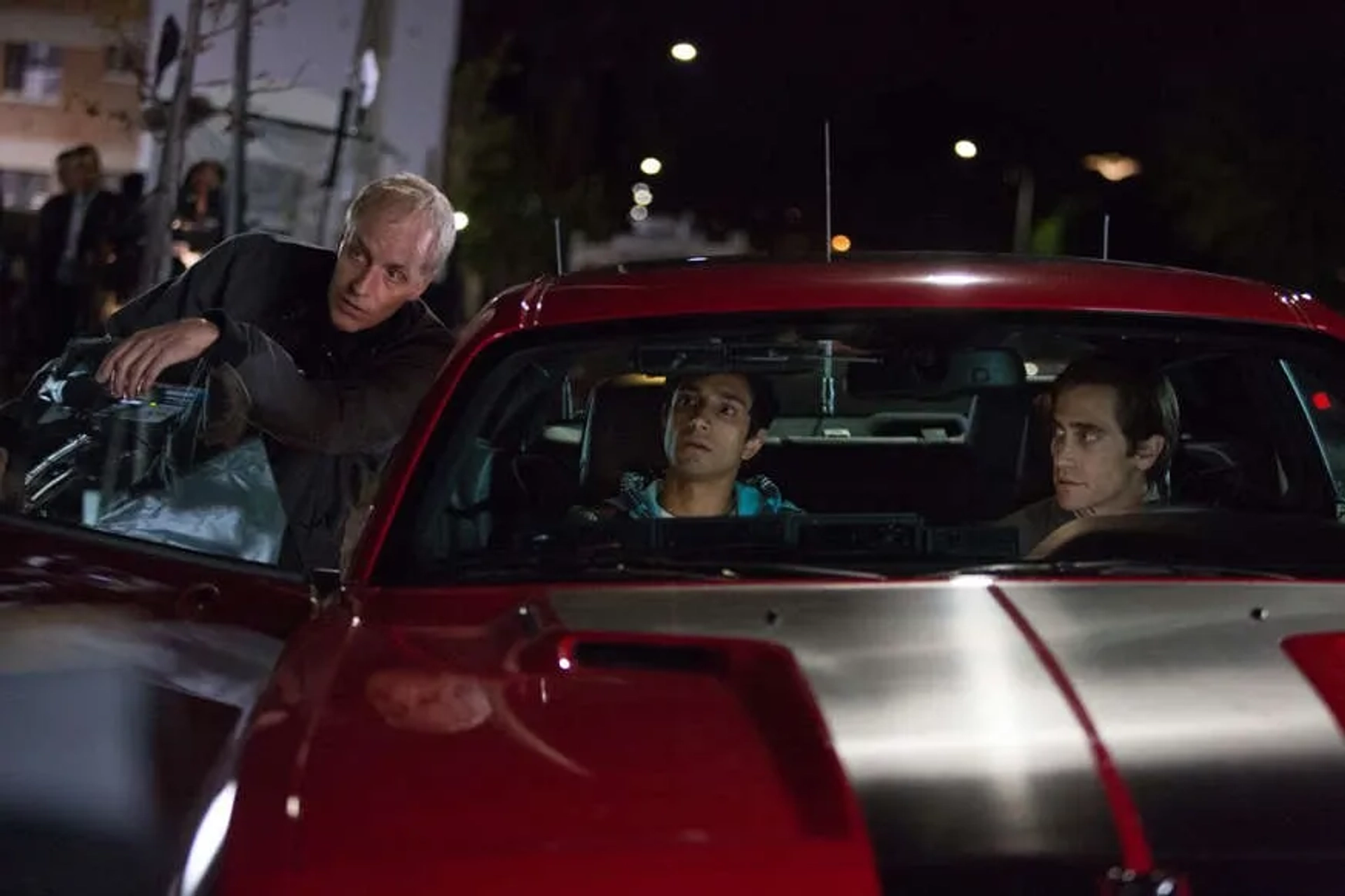 Dan Gilroy, Jake Gyllenhaal, and Riz Ahmed in Nightcrawler (2014)