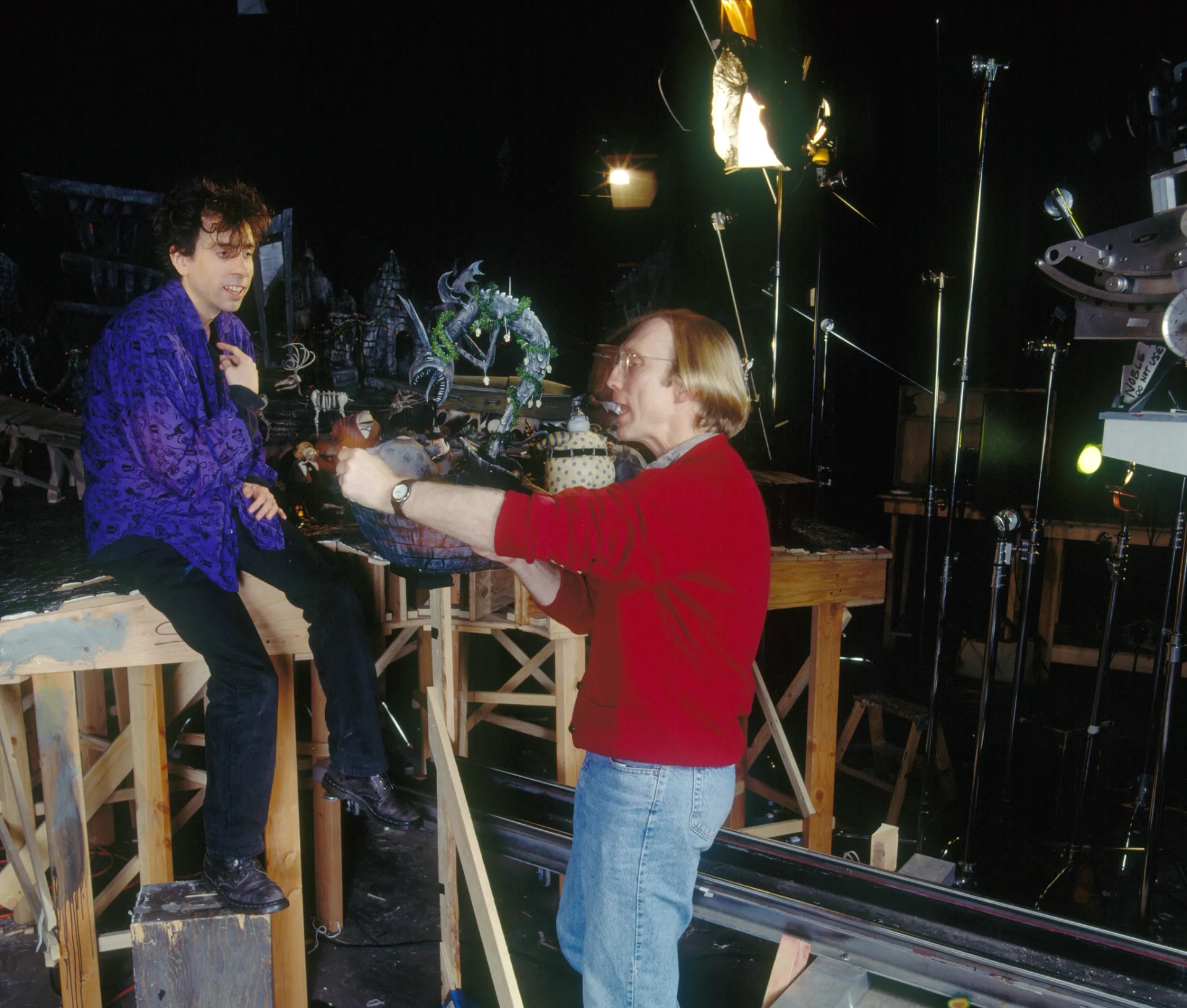 Tim Burton and Henry Selick in The Nightmare Before Christmas (1993)