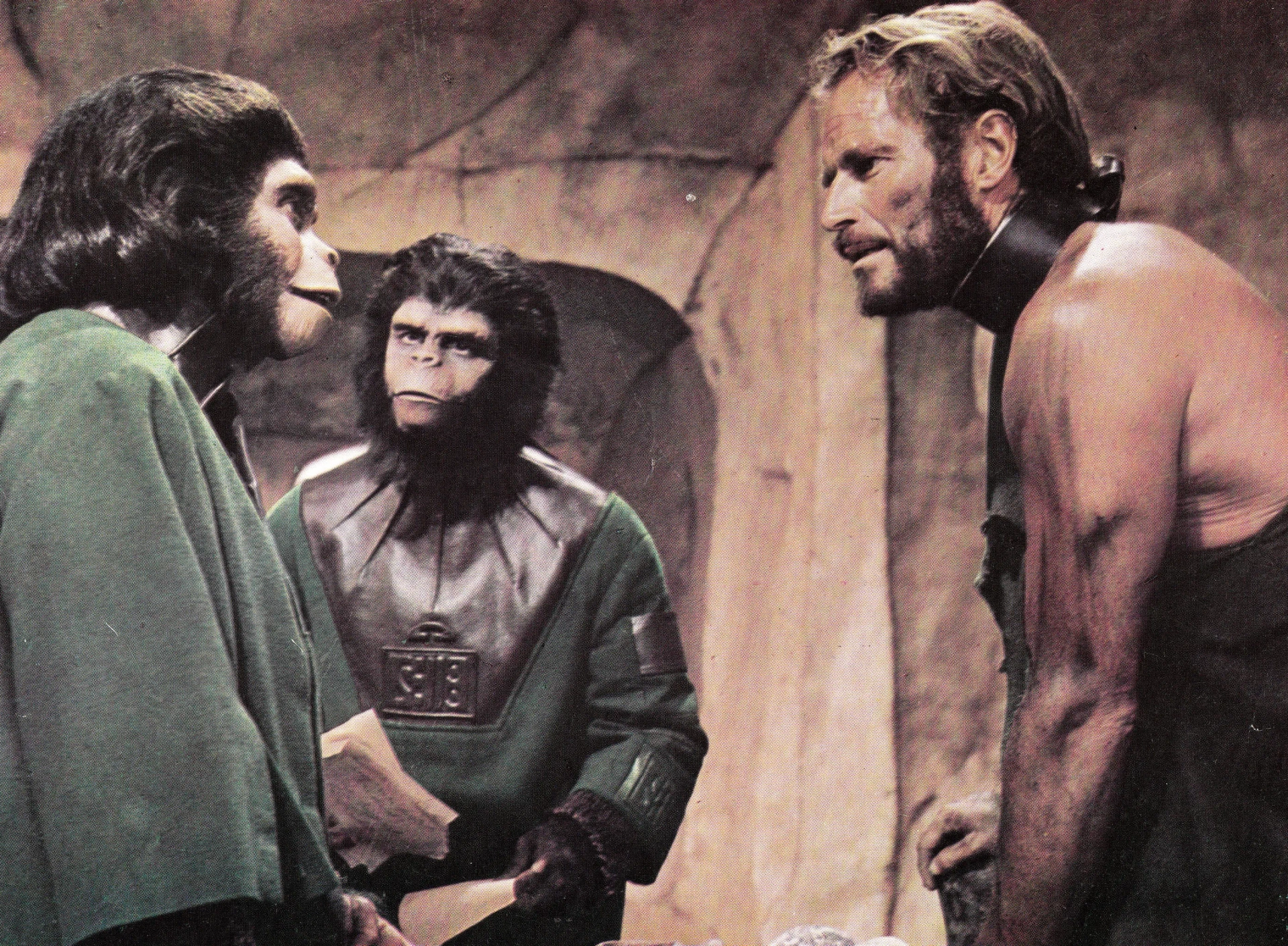 Charlton Heston, Kim Hunter, and Roddy McDowall in Planet of the Apes (1968)