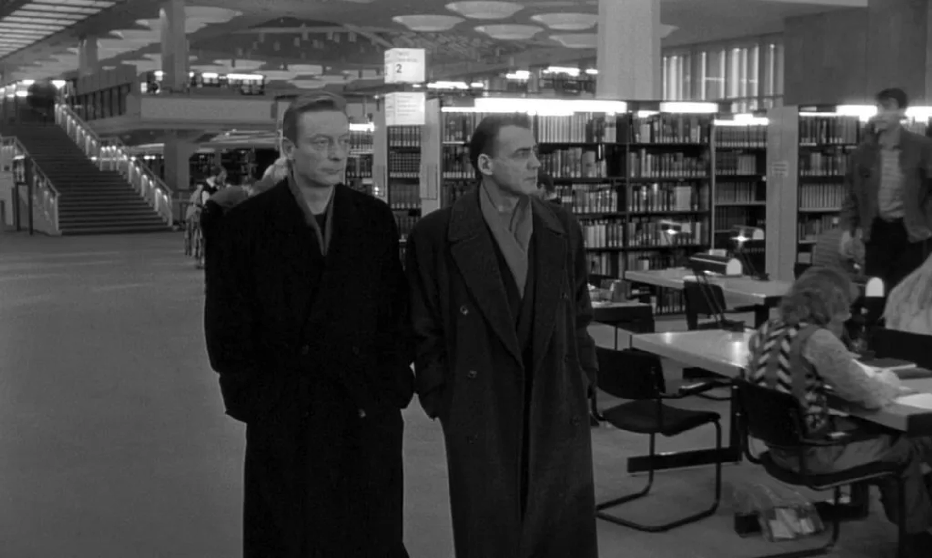 Bruno Ganz and Otto Sander in Wings of Desire (1987)