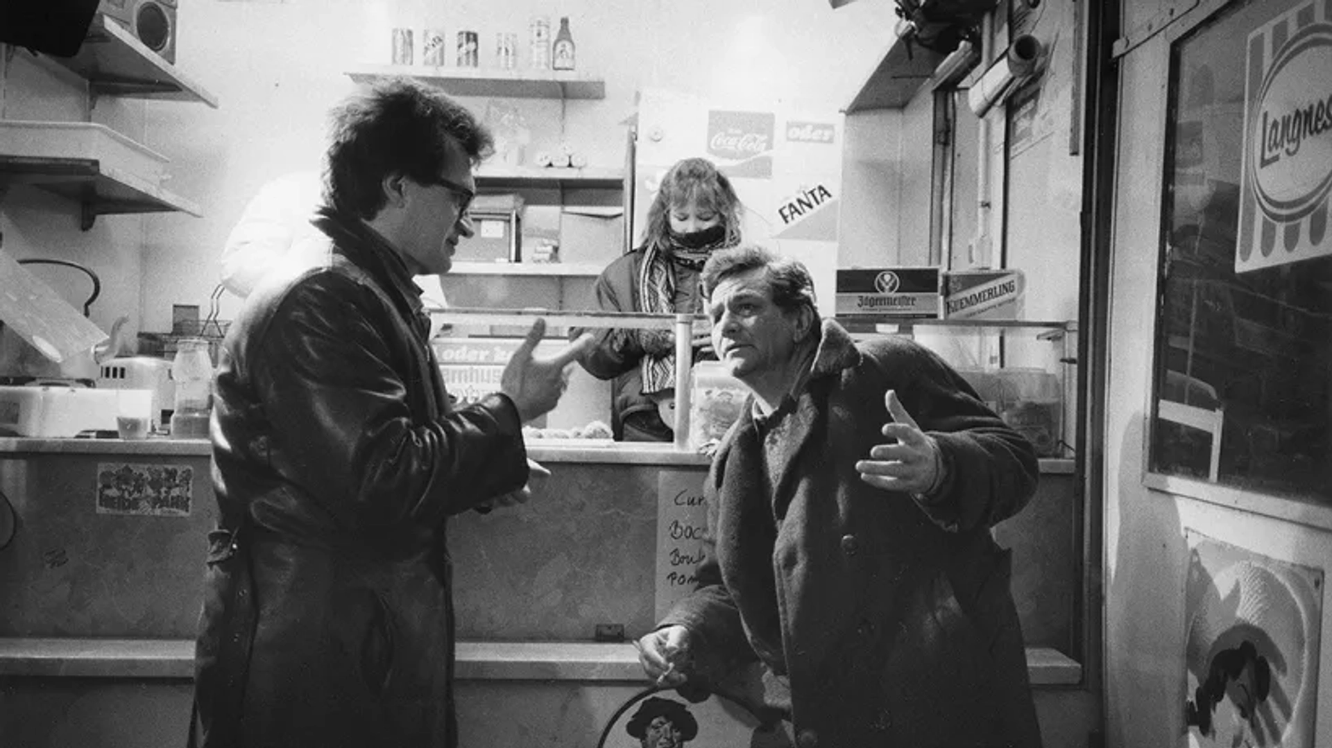 Peter Falk and Wim Wenders in Wings of Desire (1987)