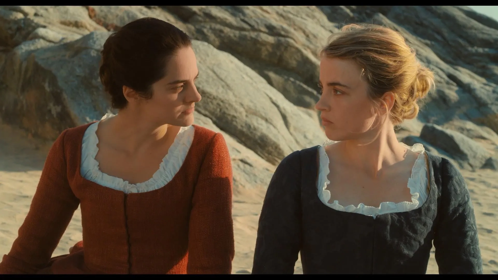 Adèle Haenel and Noémie Merlant in Portrait of a Lady on Fire (2019)