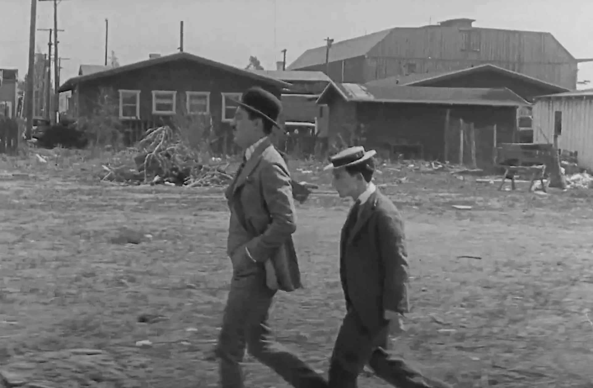 Buster Keaton and Ward Crane in Sherlock Jr. (1924)