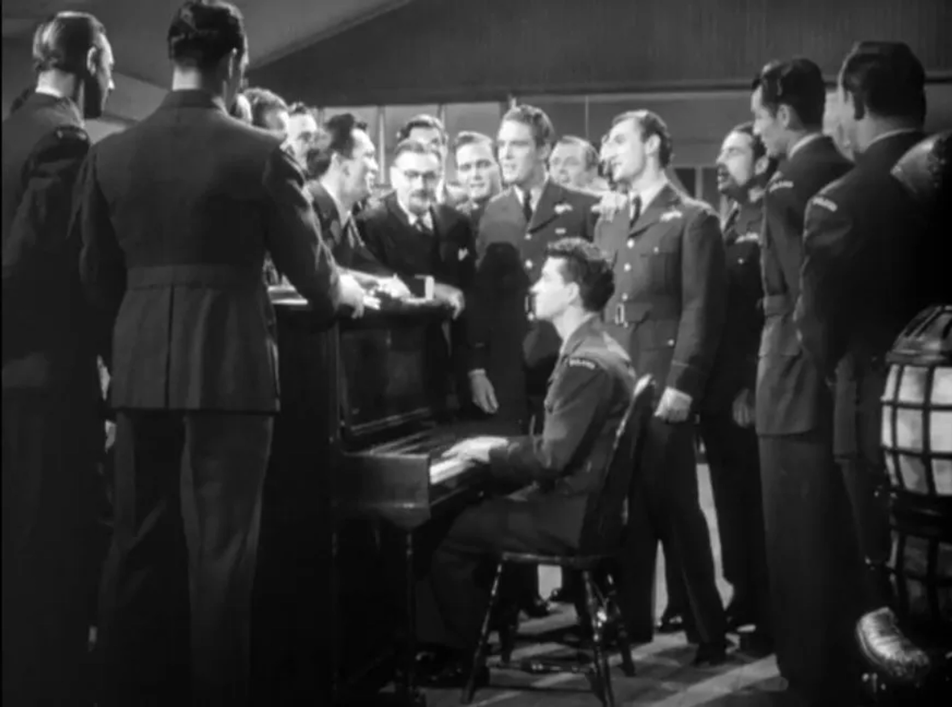 Paul Barrett, Bess Flowers, James Gillette, John Kellogg, Maurice Murphy, Stanley Ridges, Gene Rizzi, and Robert Stack in To Be or Not to Be (1942)