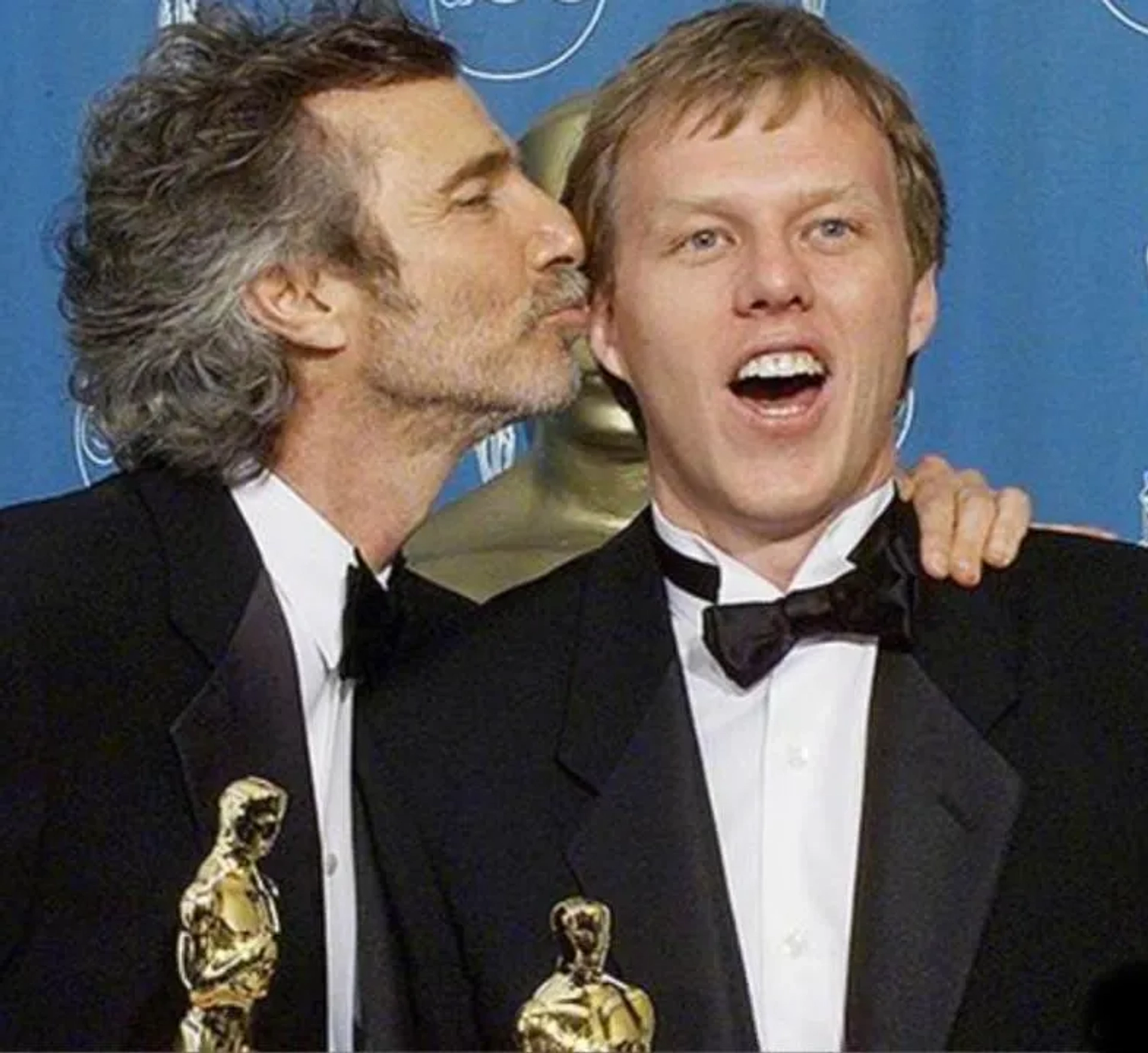 Curtis Hanson and Brian Helgeland at an event for L.A. Confidential (1997)