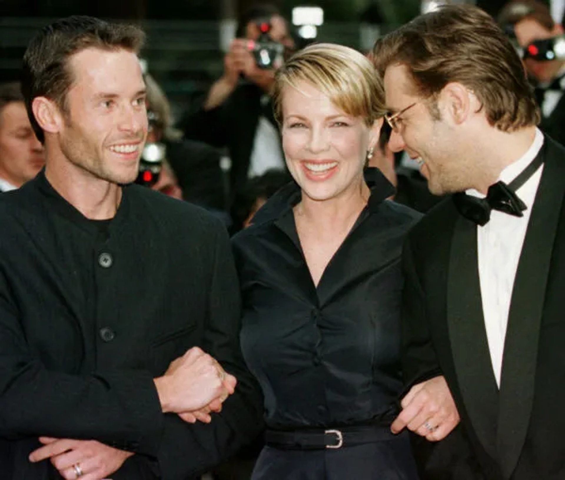 Kim Basinger, Russell Crowe, and Guy Pearce at an event for L.A. Confidential (1997)