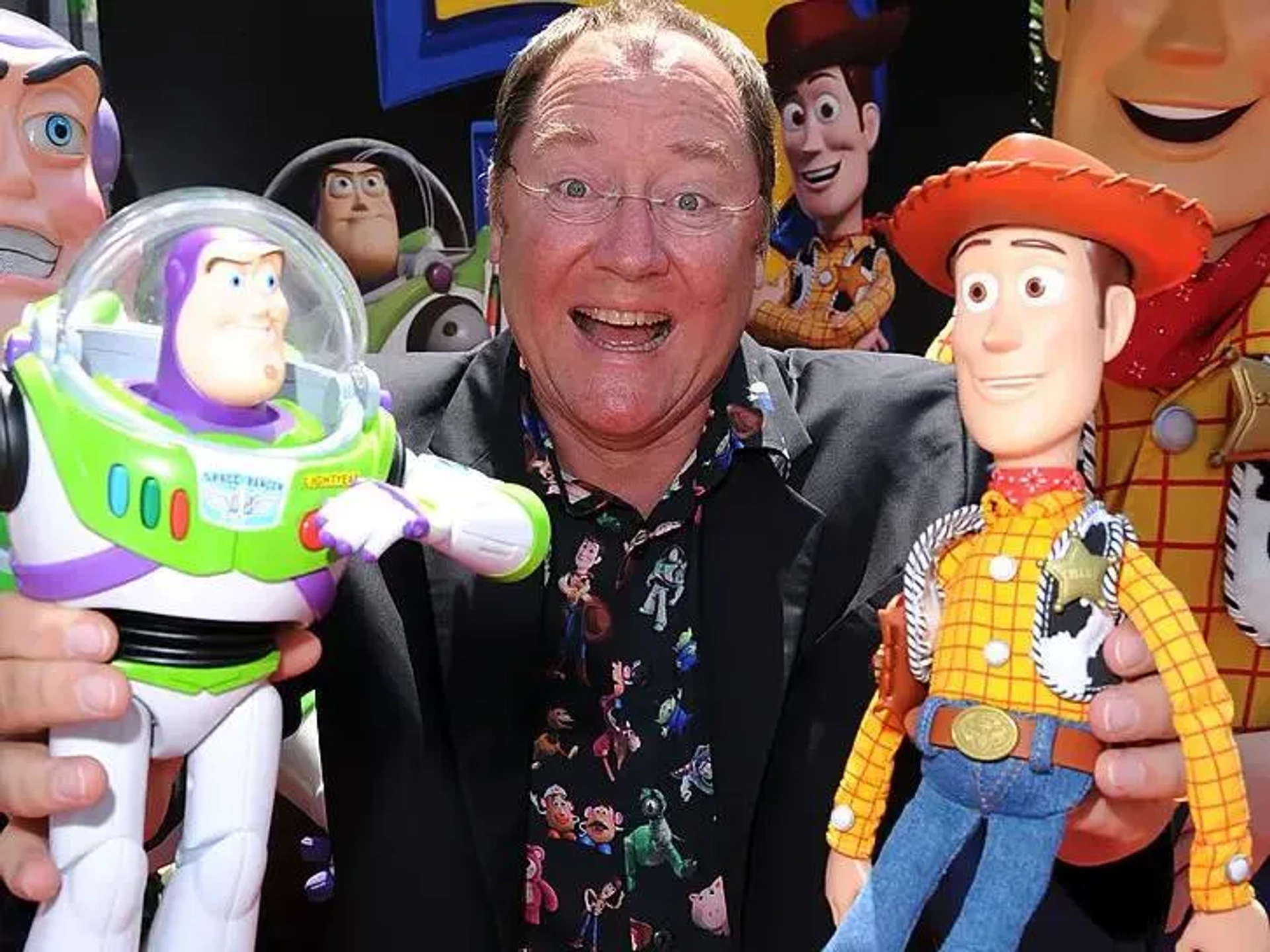 Tom Hanks, Tim Allen, and John Lasseter in Toy Story 3 (2010)