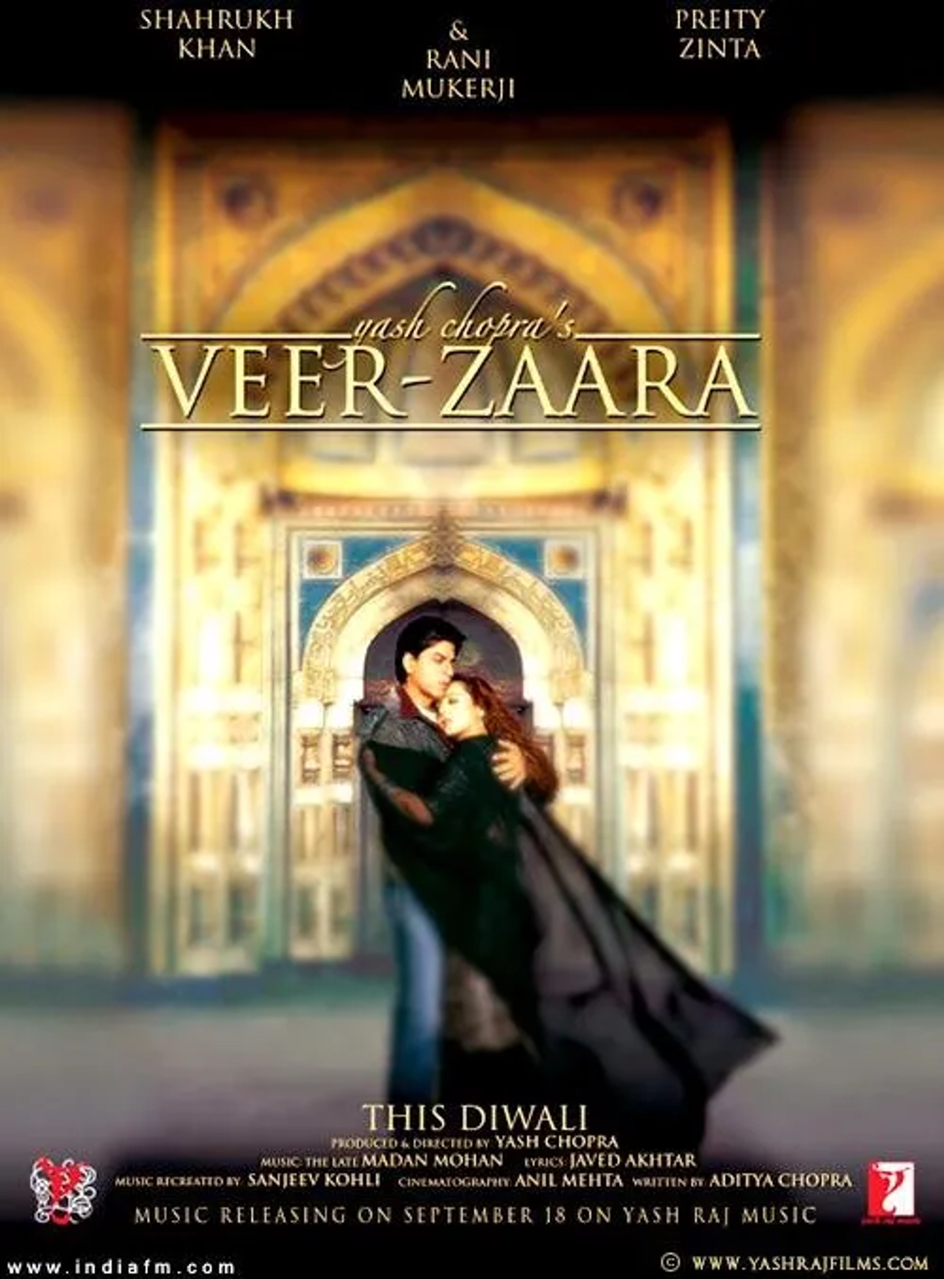 Preity G Zinta and Shah Rukh Khan in Veer Zaara (2004)