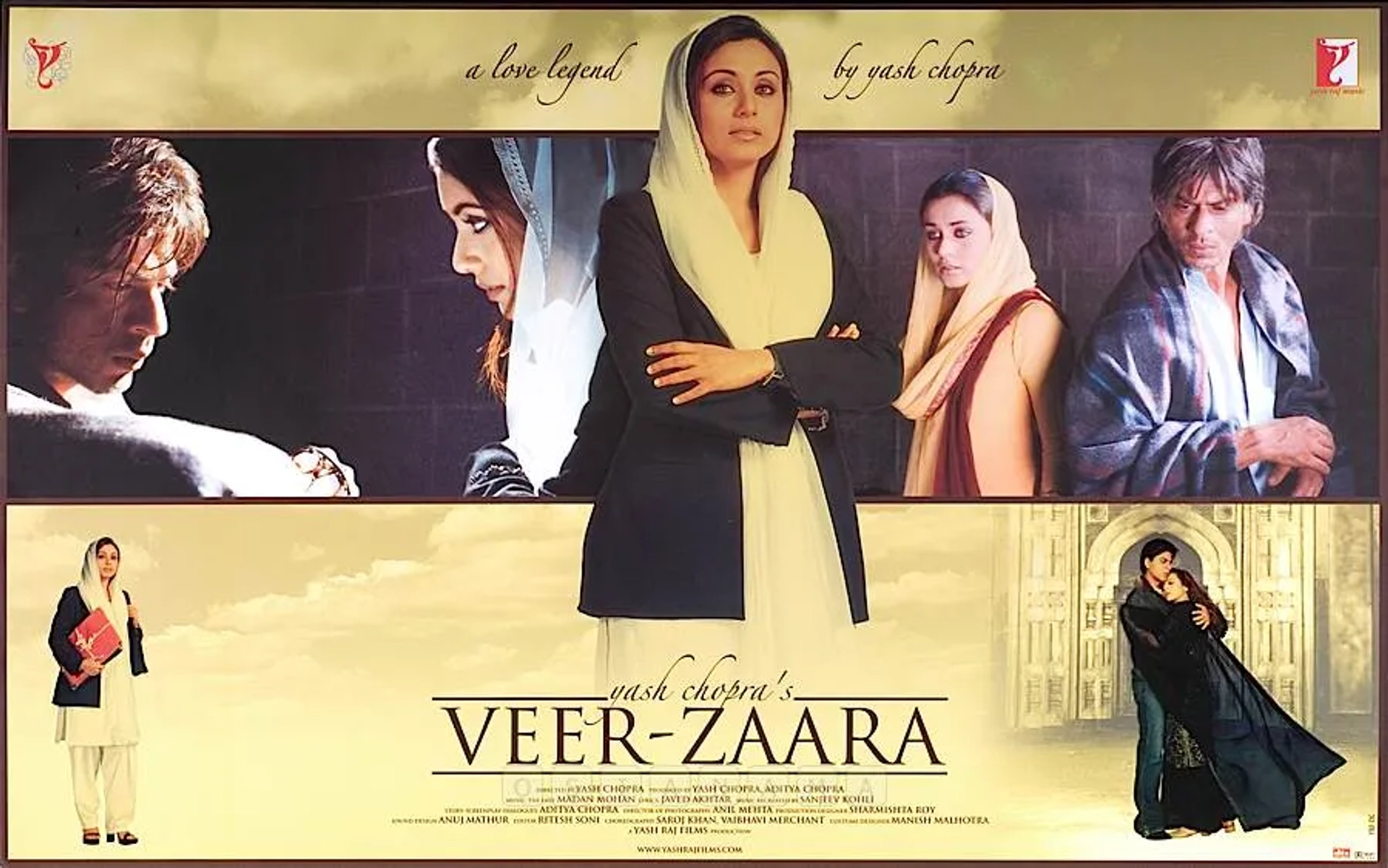 Shah Rukh Khan and Rani Mukerji in Veer Zaara (2004)