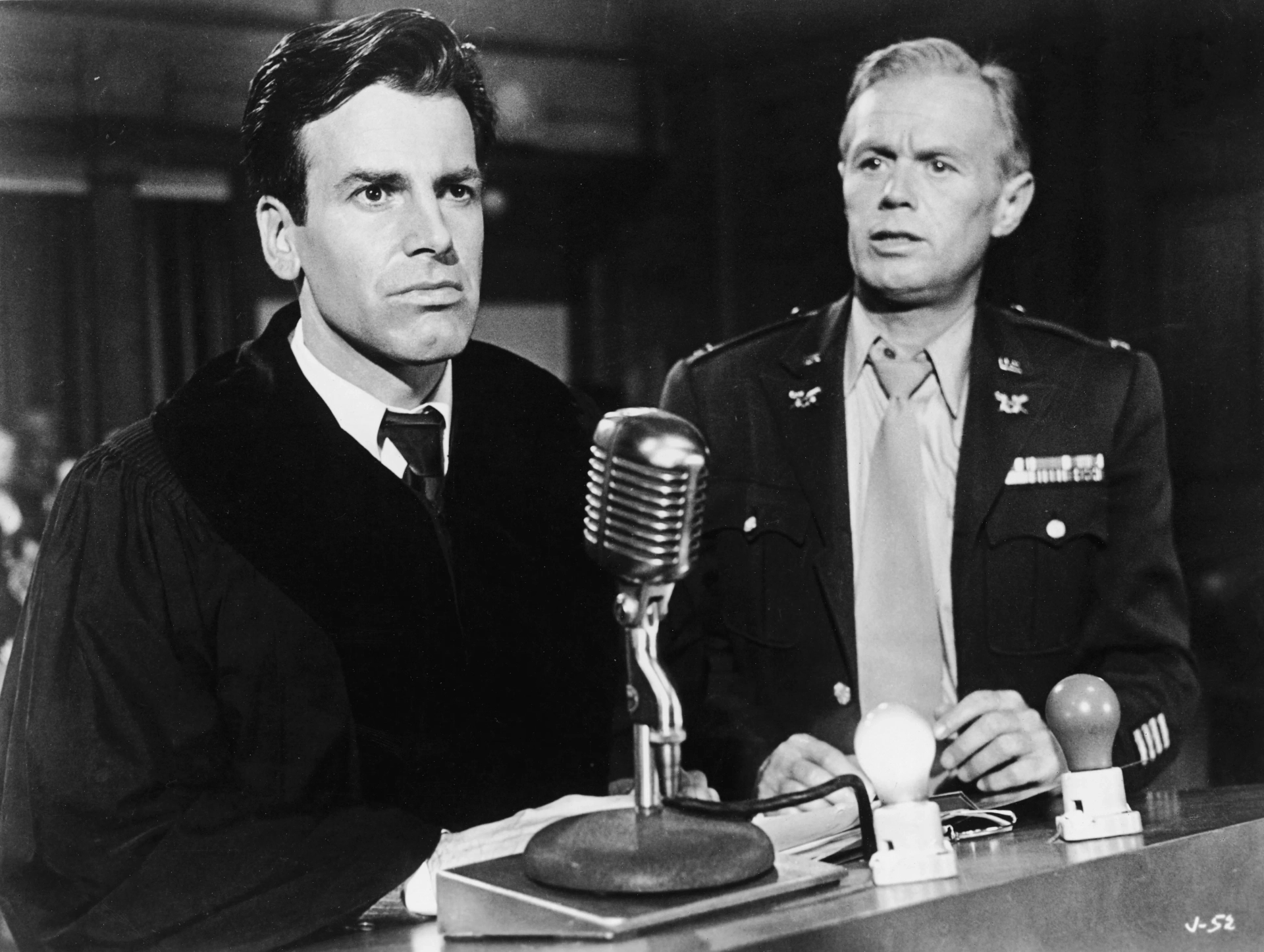 Maximilian Schell and Richard Widmark in Judgment at Nuremberg (1961)