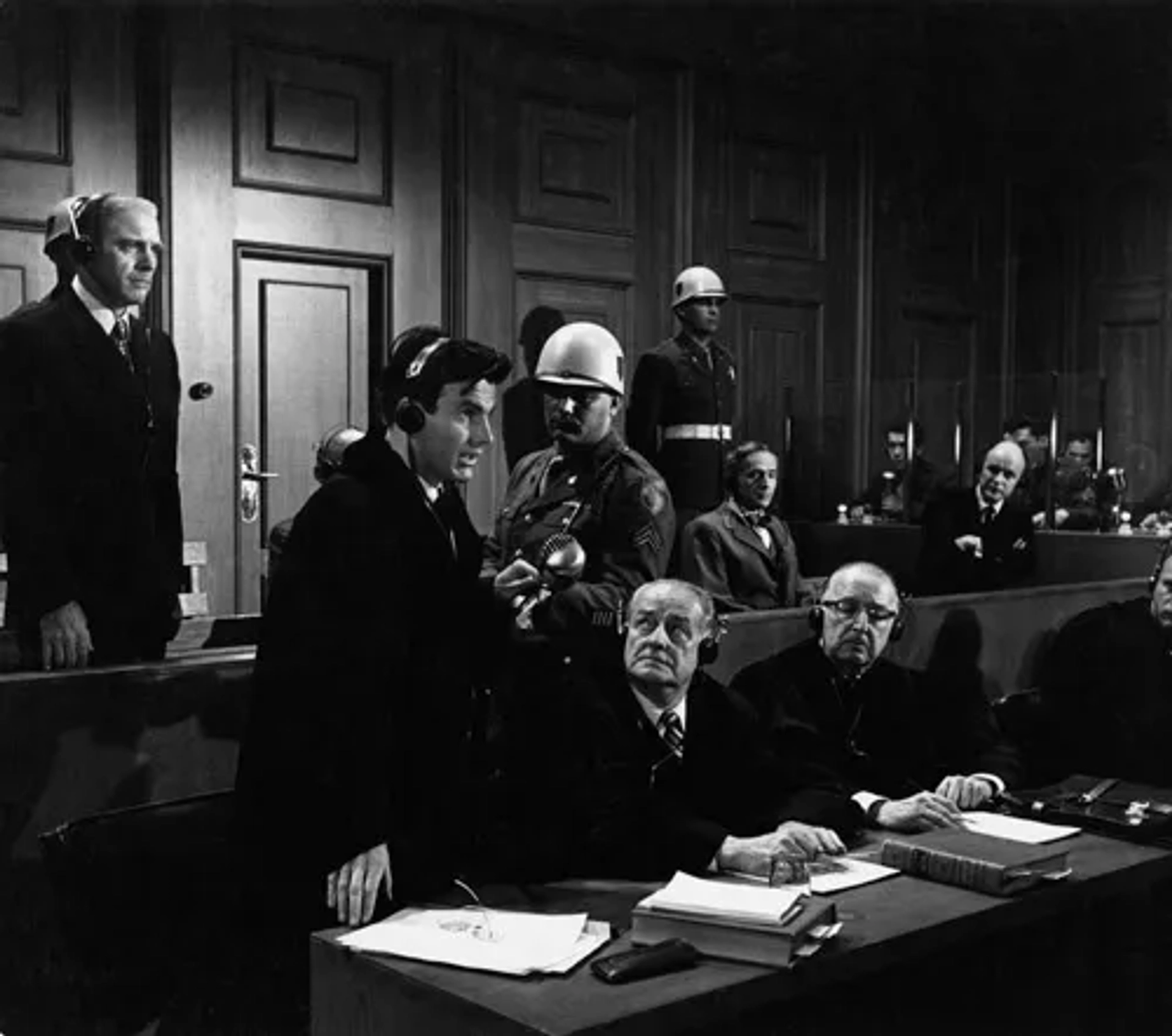 Burt Lancaster, Maximilian Schell, and Werner Klemperer in Judgment at Nuremberg (1961)