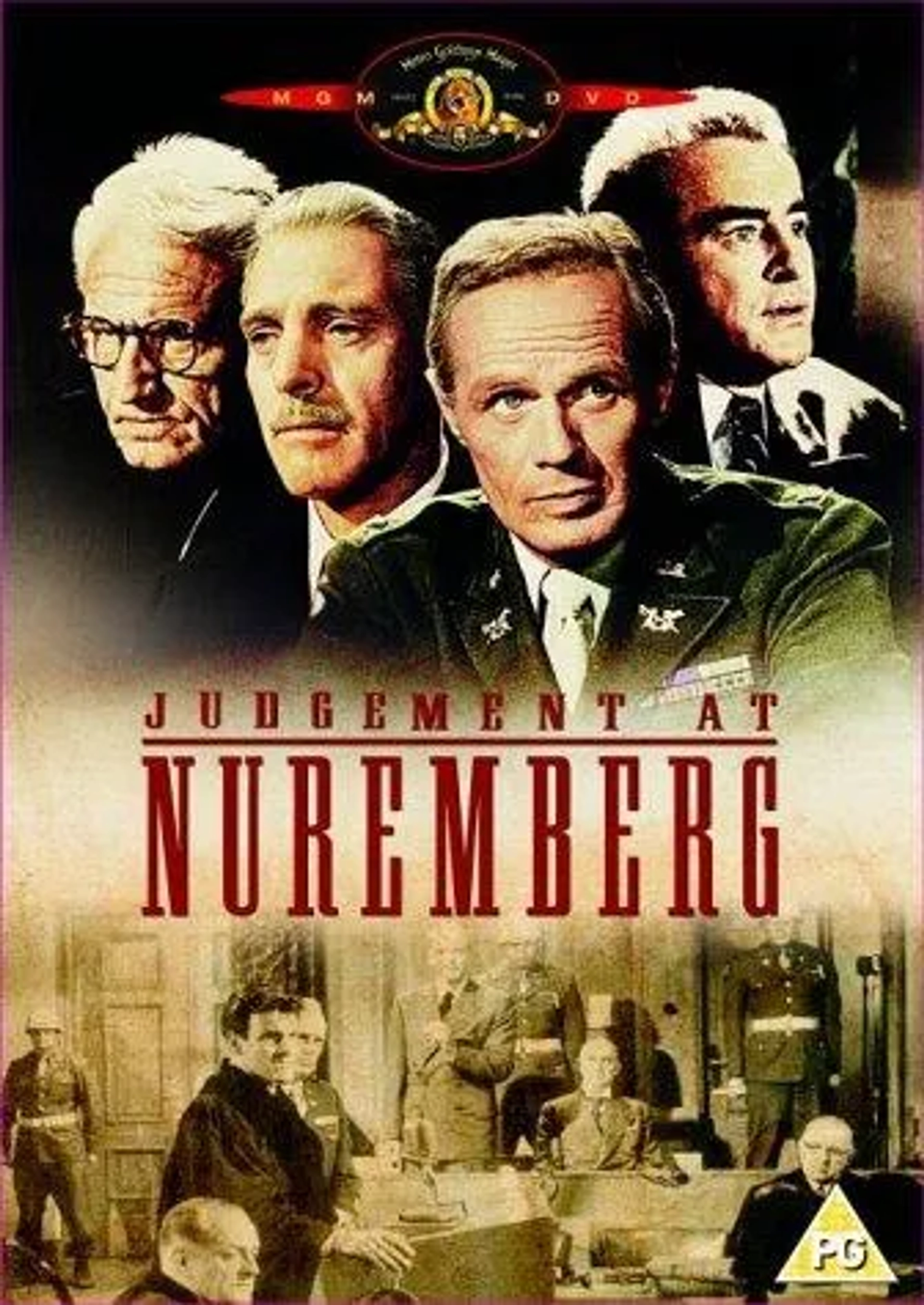 Burt Lancaster, Spencer Tracy, Montgomery Clift, and Richard Widmark in Judgment at Nuremberg (1961)