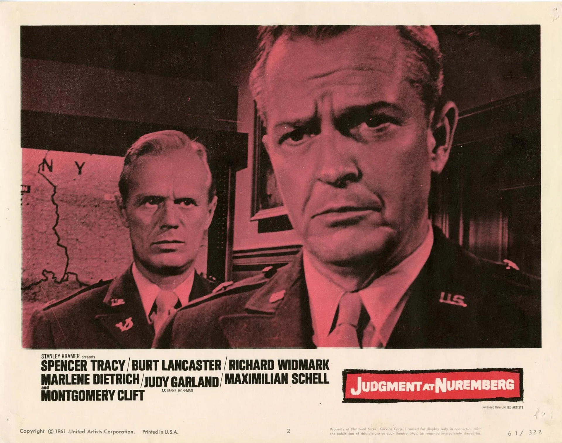 Richard Widmark and Alan Baxter in Judgment at Nuremberg (1961)