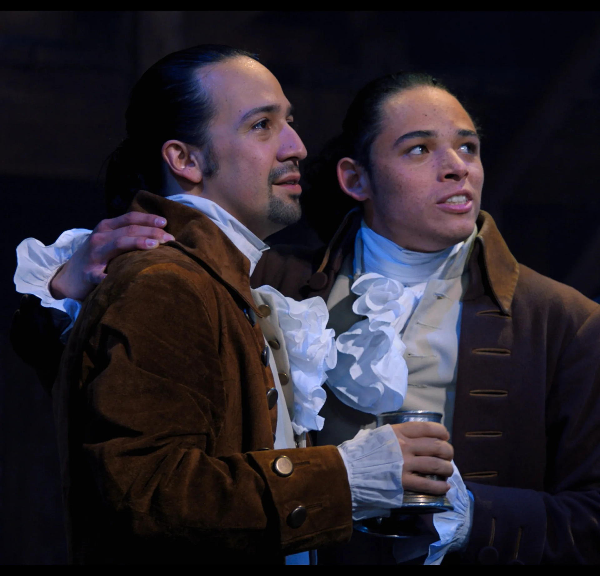 Lin-Manuel Miranda and Anthony Ramos in Hamilton (2020)