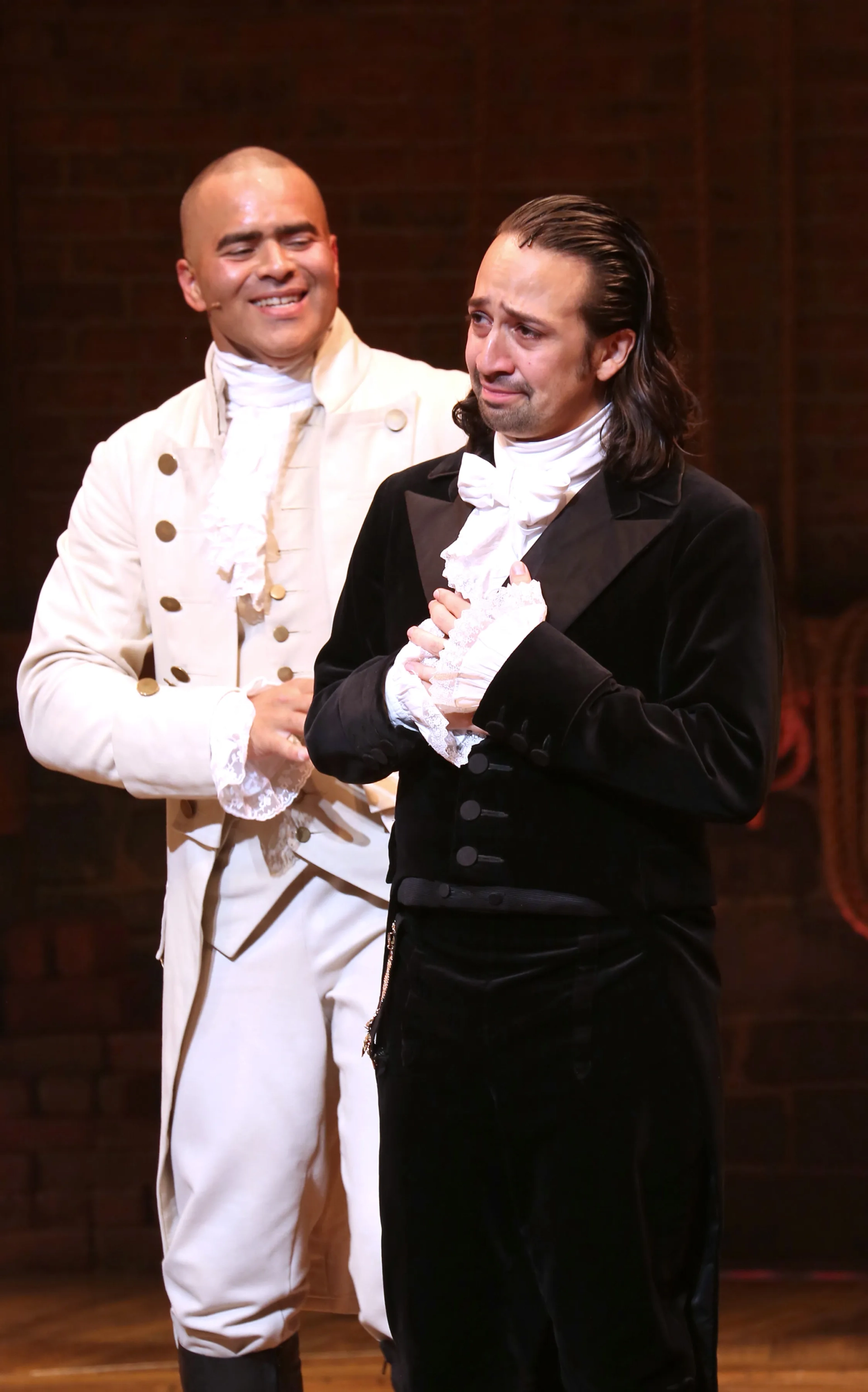 Lin-Manuel Miranda and Chris Jackson at an event for Hamilton (2020)