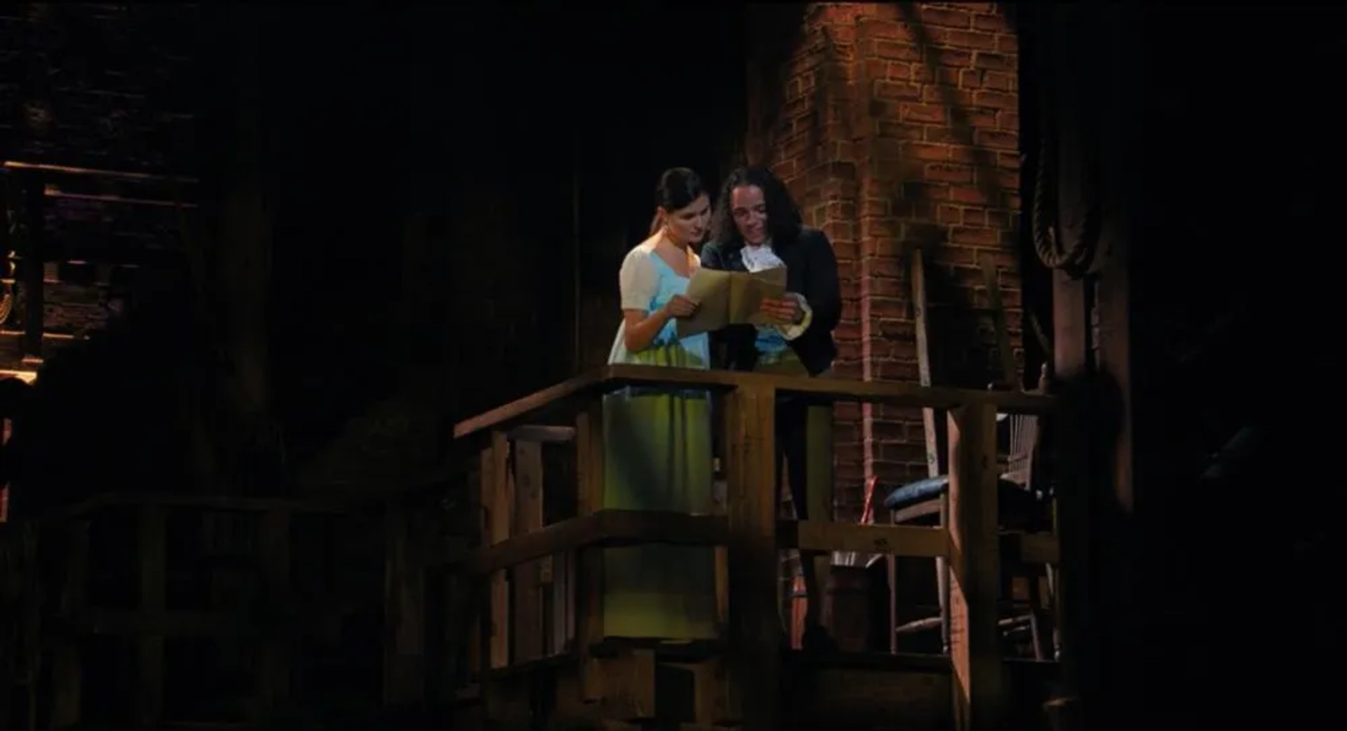 Phillipa Soo and Anthony Ramos in Hamilton (2020)