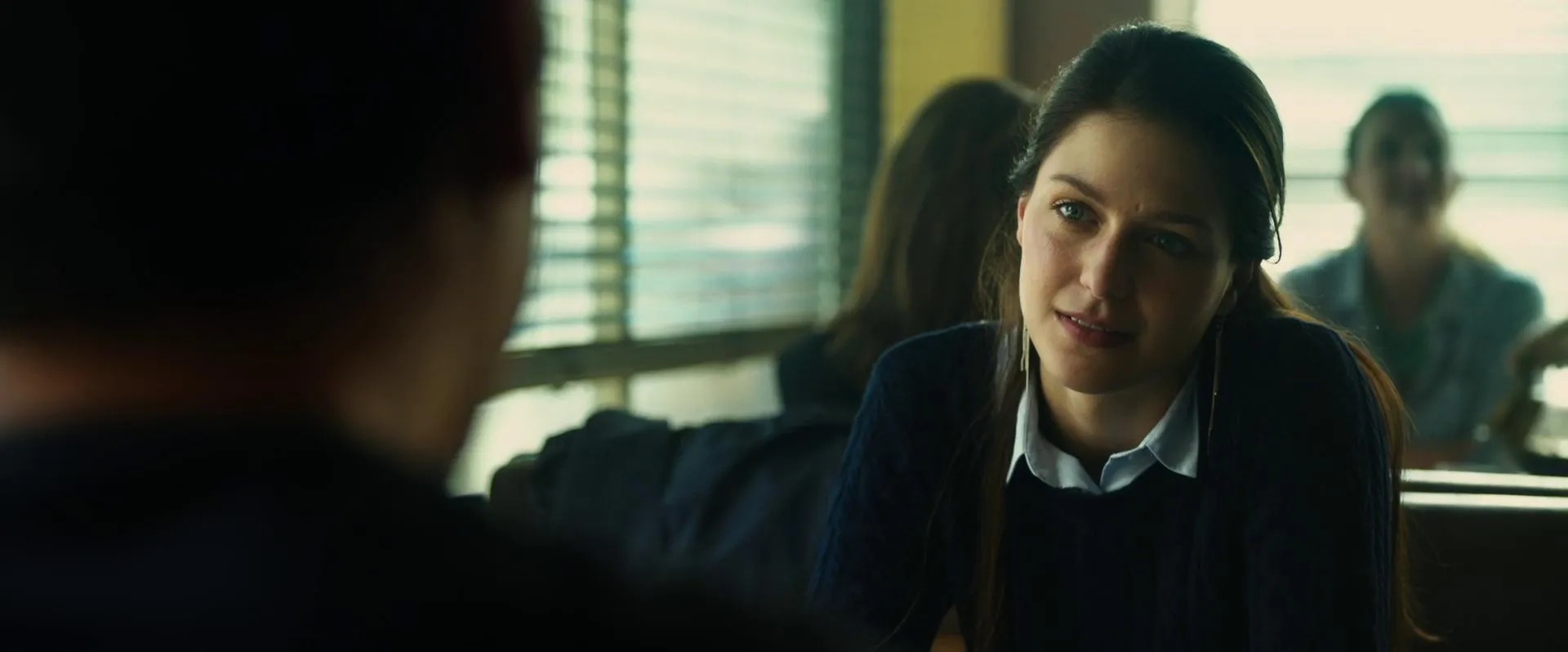 Miles Teller and Melissa Benoist in Whiplash (2014)