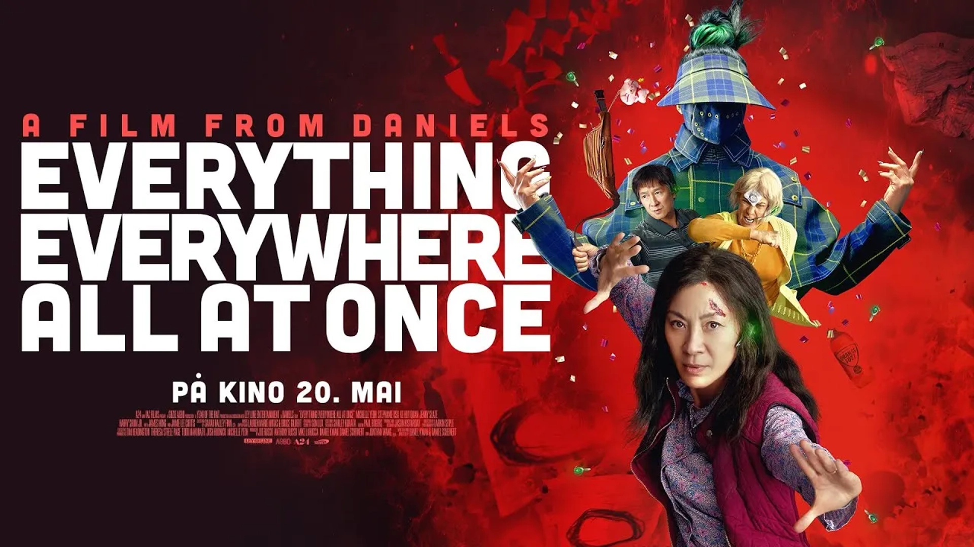 Jamie Lee Curtis, Michelle Yeoh, and Ke Huy Quan in Everything Everywhere All at Once (2022)