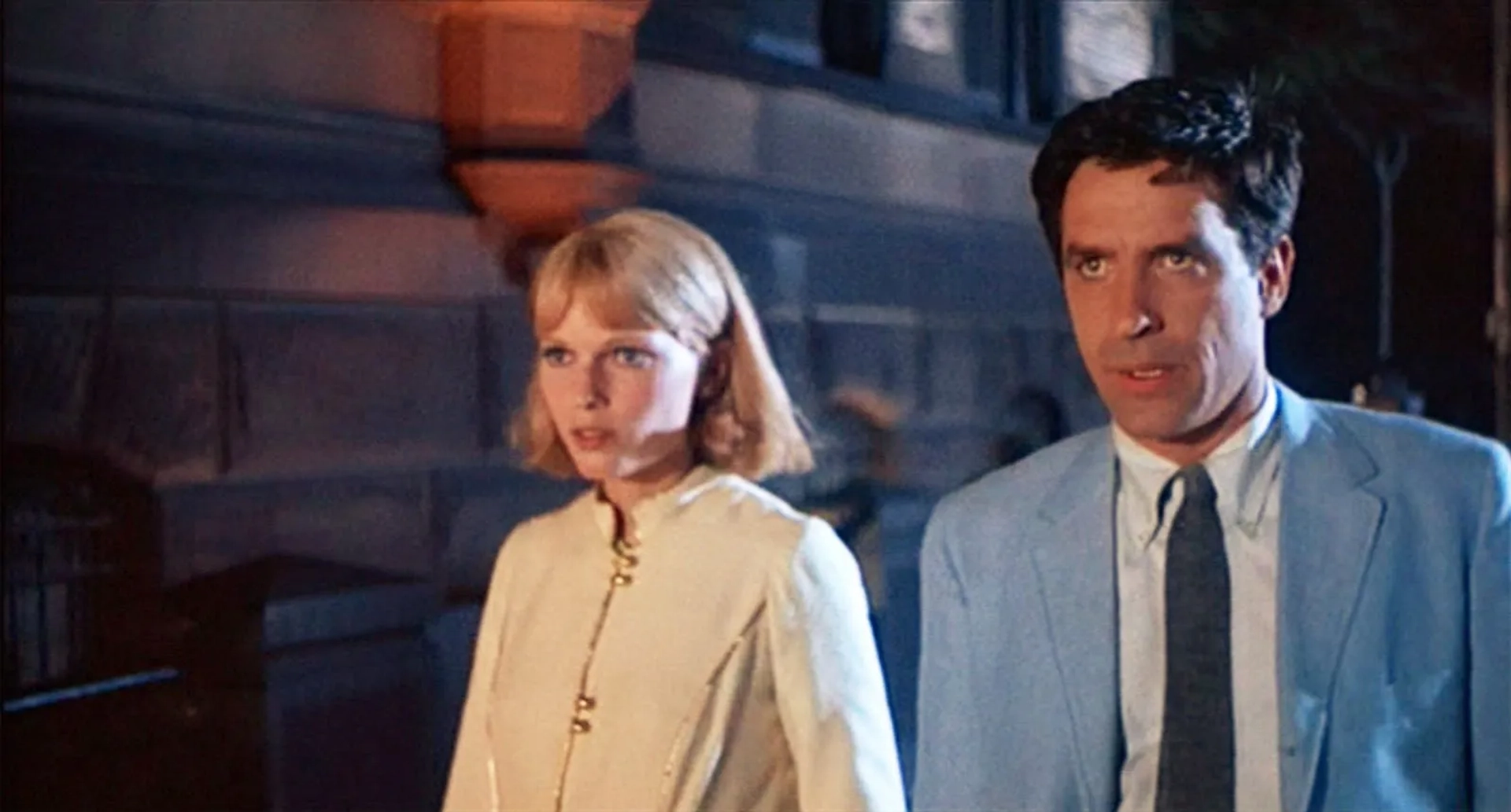 John Cassavetes and Mia Farrow in Rosemary's Baby (1968)