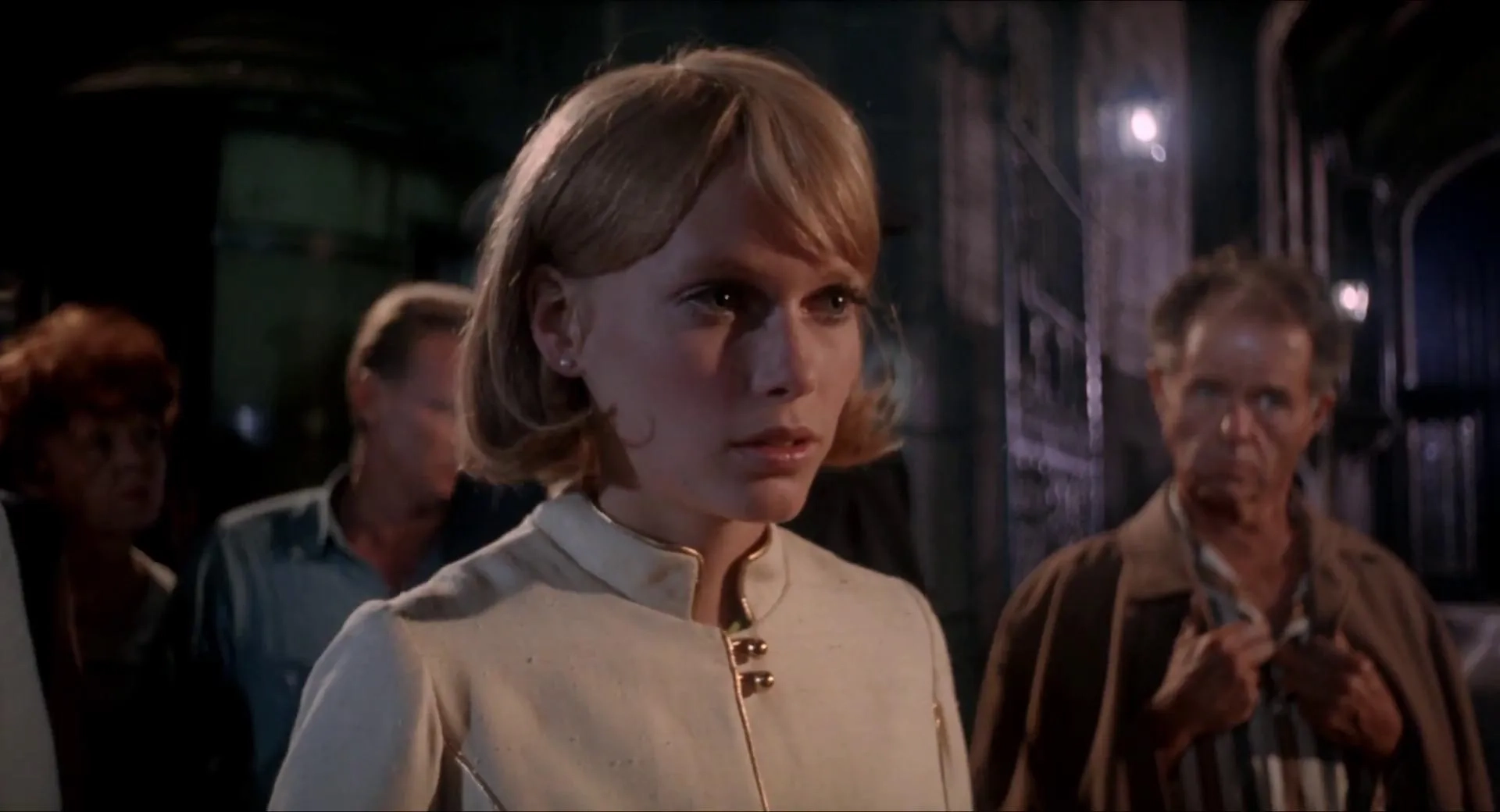 Mia Farrow, Ruth Gordon, and Sidney Blackmer in Rosemary's Baby (1968)