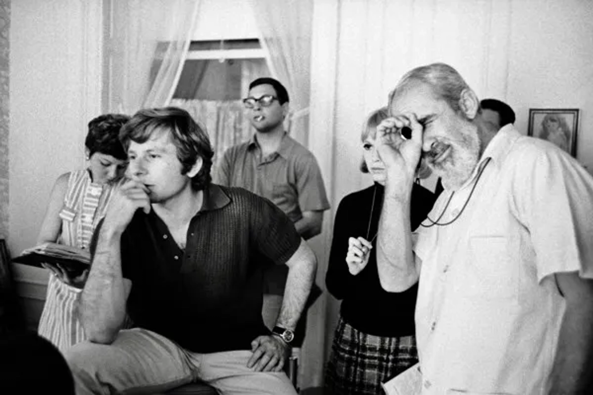 Roman Polanski, Mia Farrow, and William A. Fraker in Rosemary's Baby (1968)