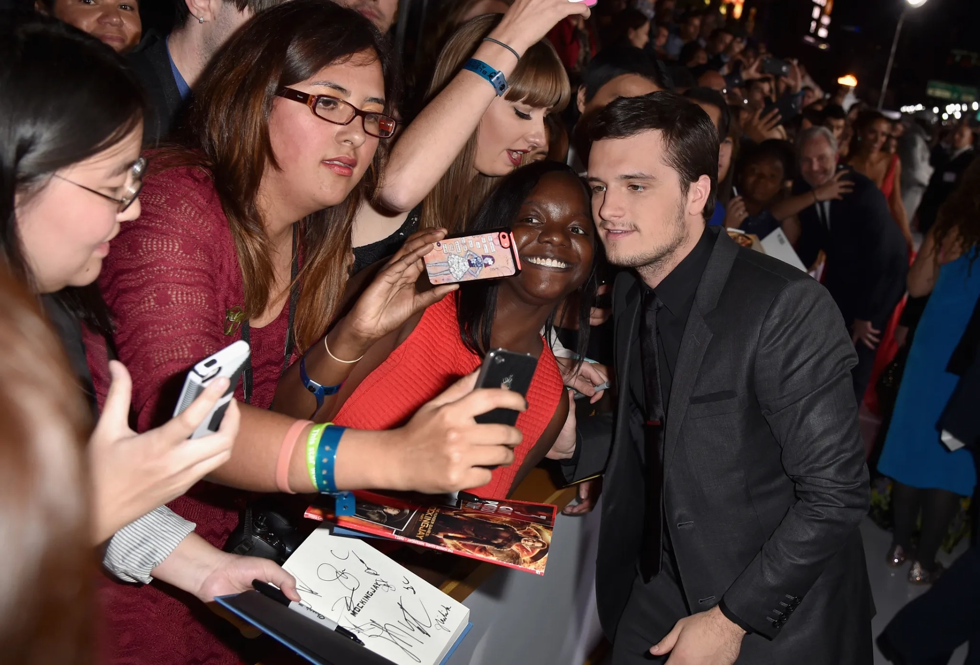 Josh Hutcherson at an event for The Hunger Games: Mockingjay - Part 1 (2014)