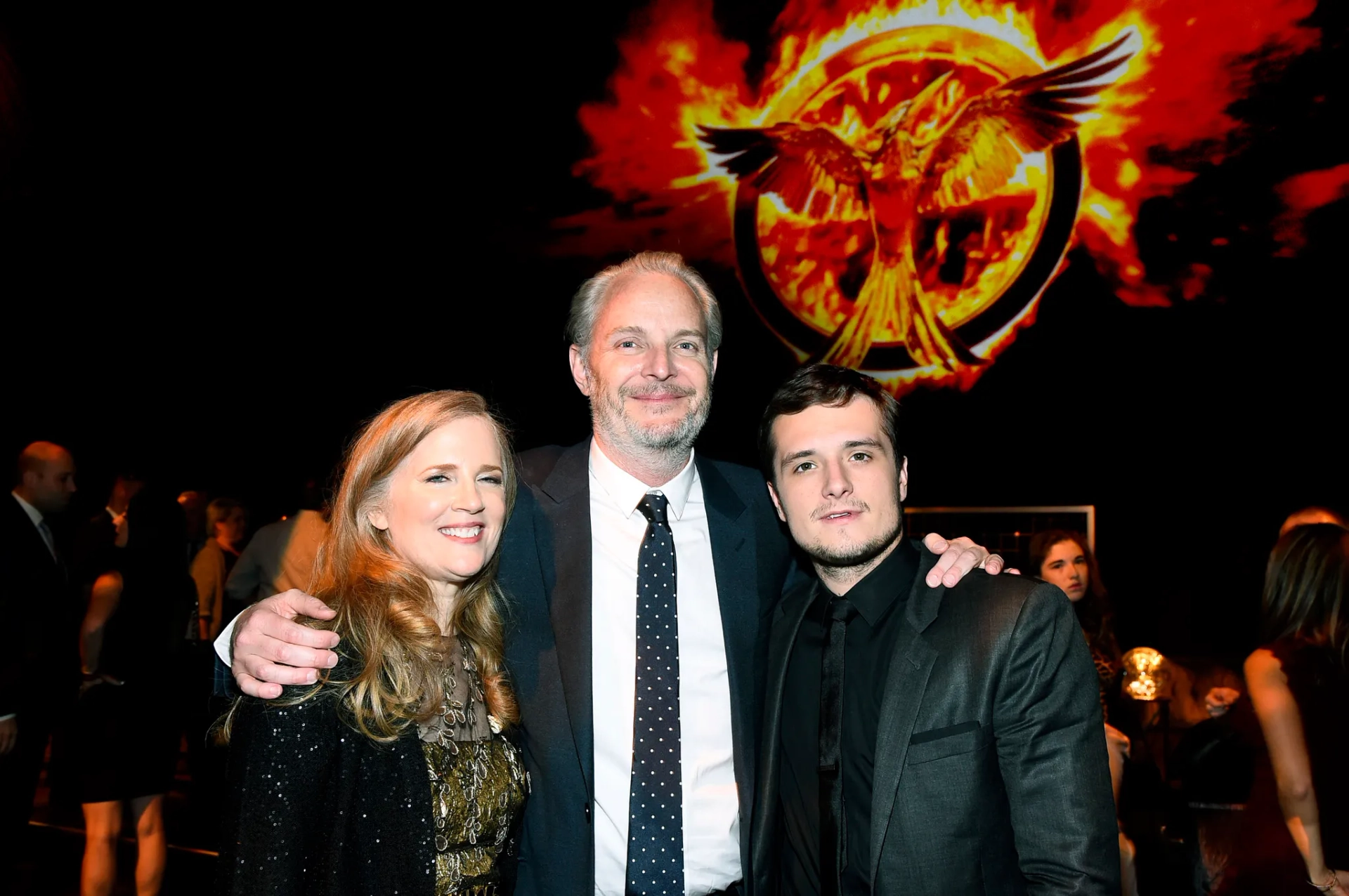 Suzanne Collins, Josh Hutcherson, and Francis Lawrence at an event for The Hunger Games: Mockingjay - Part 1 (2014)