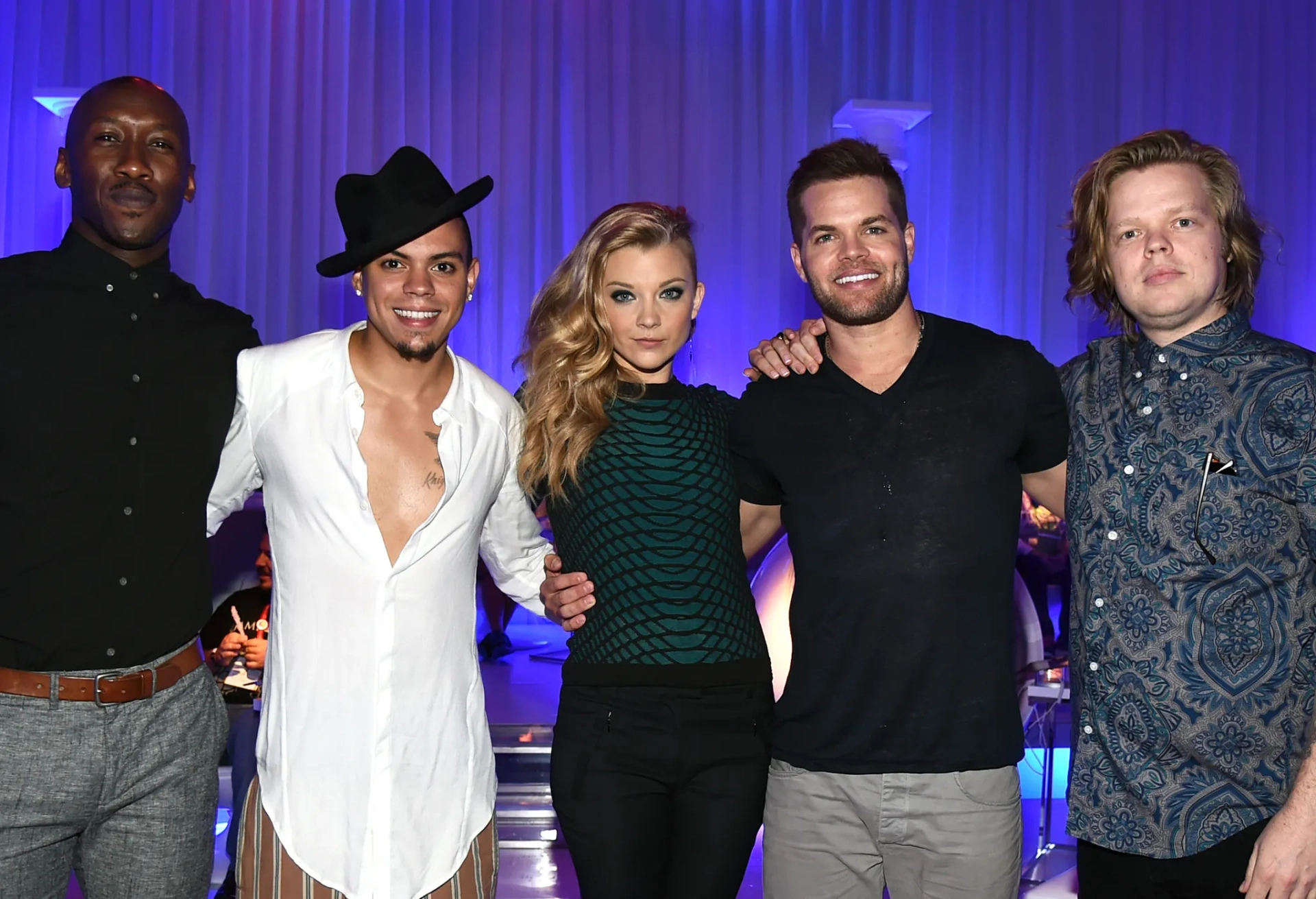 Elden Henson, Mahershala Ali, Wes Chatham, Natalie Dormer, and Evan Ross at an event for The Hunger Games: Mockingjay - Part 1 (2014)