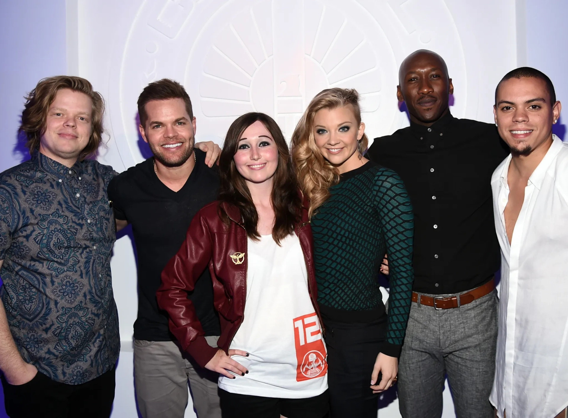 Elden Henson, Mahershala Ali, Wes Chatham, Natalie Dormer, Evan Ross, and Katie Goodwin at an event for The Hunger Games: Mockingjay - Part 1 (2014)