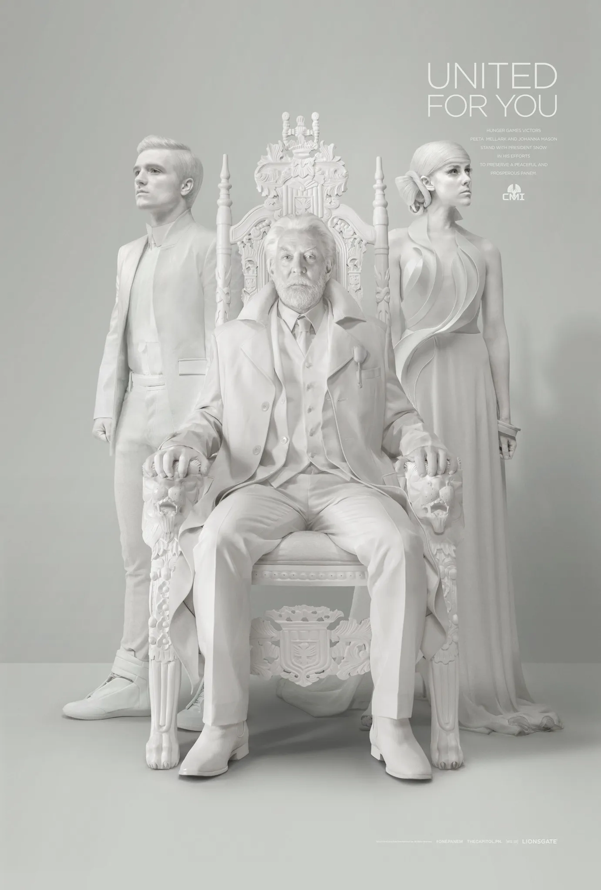 Donald Sutherland, Jena Malone, and Josh Hutcherson in The Hunger Games: Mockingjay - Part 1 (2014)