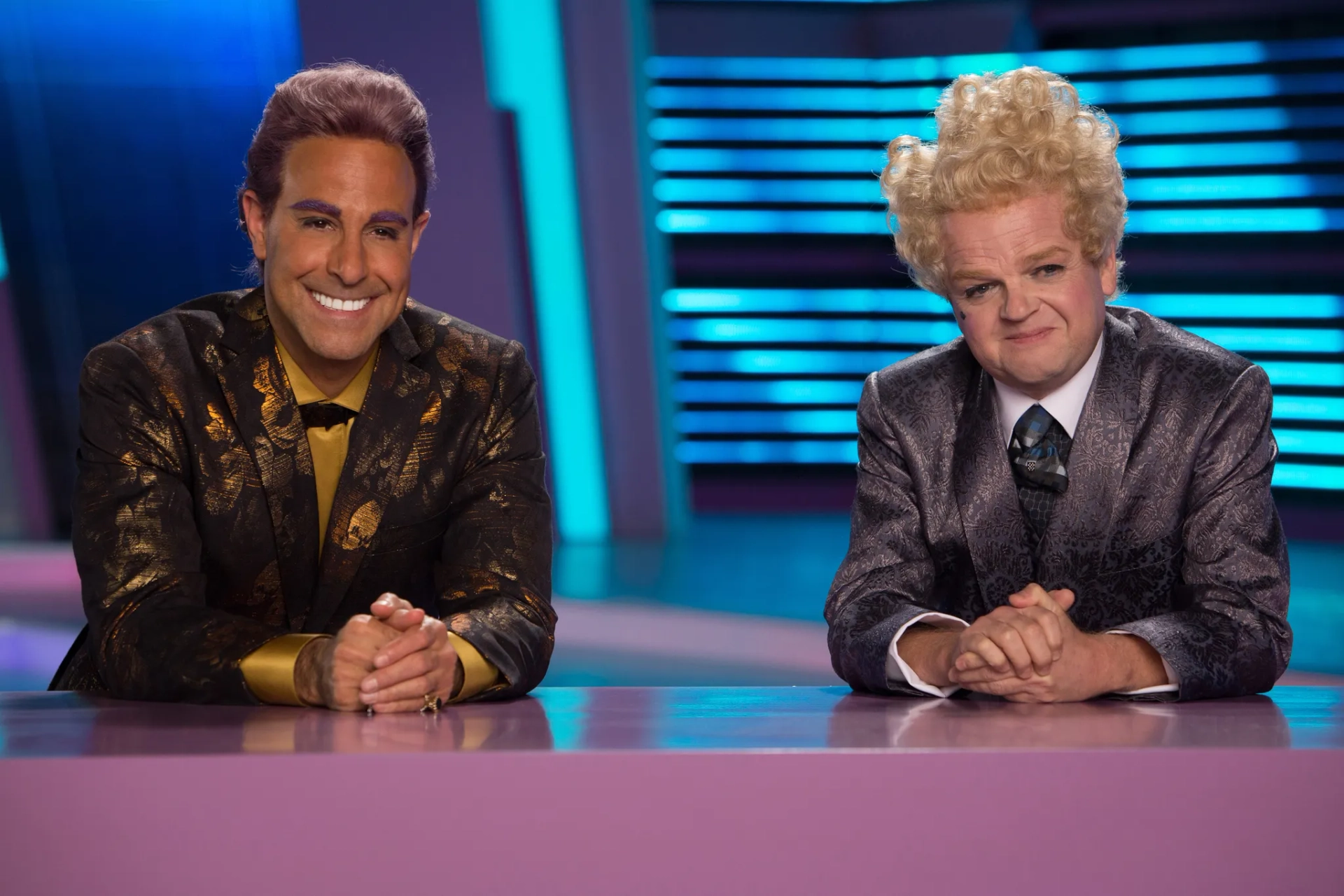 Stanley Tucci and Toby Jones in The Hunger Games: Catching Fire (2013)