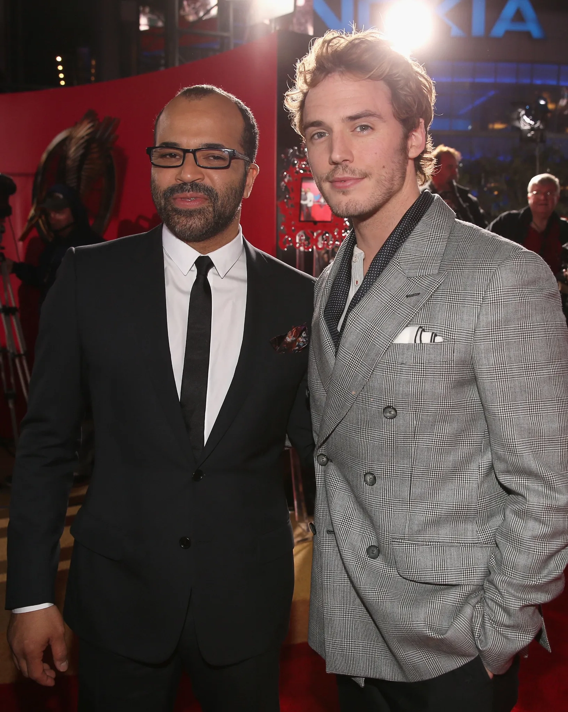 Jeffrey Wright and Sam Claflin at an event for The Hunger Games: Catching Fire (2013)