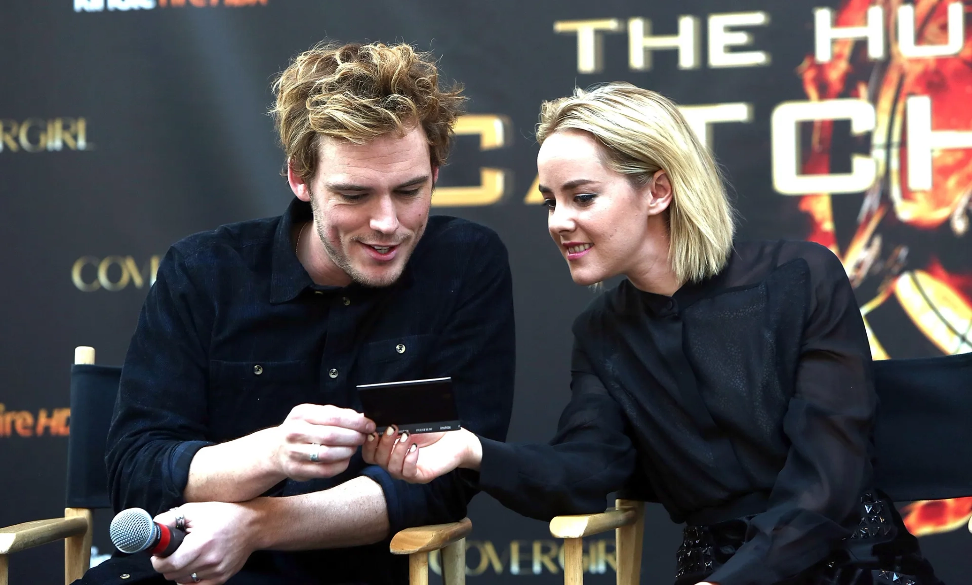 Jena Malone and Sam Claflin at an event for The Hunger Games: Catching Fire (2013)