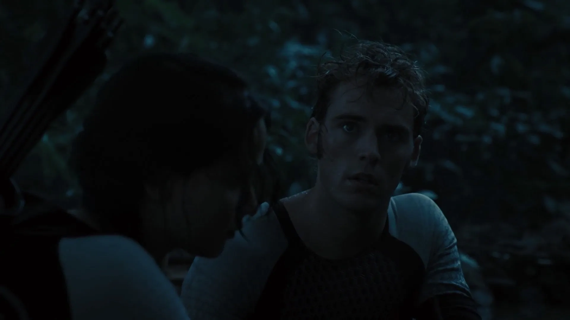 Jennifer Lawrence and Sam Claflin in The Hunger Games: Catching Fire (2013)