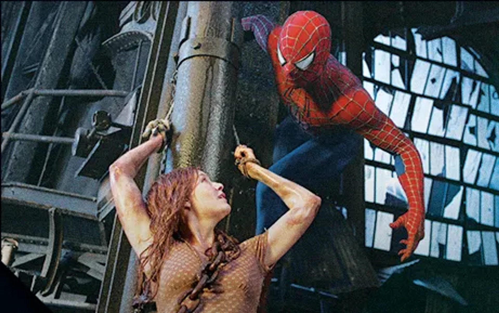 Kirsten Dunst and Tobey Maguire in Spider-Man 2 (2004)