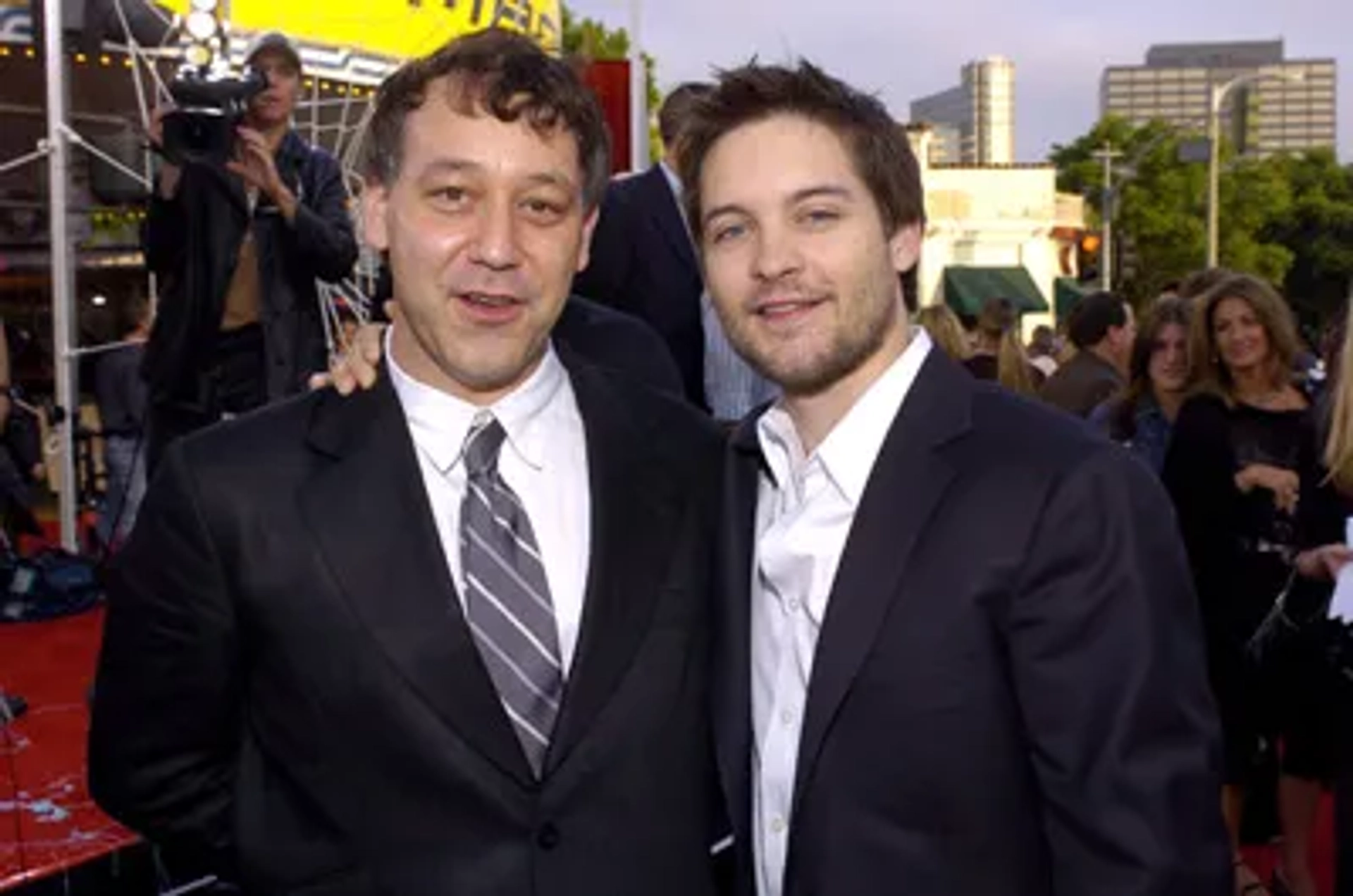 Sam Raimi and Tobey Maguire at an event for Spider-Man 2 (2004)