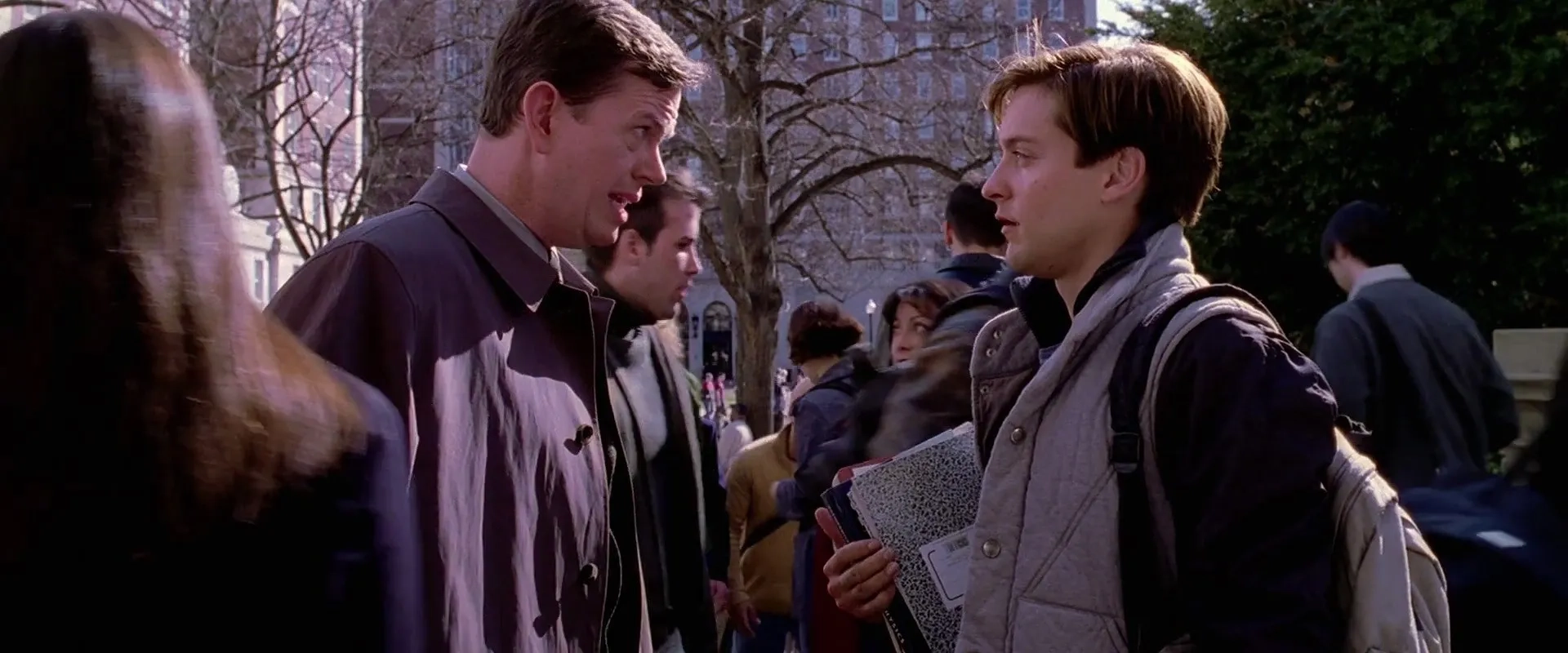 Tobey Maguire and Dylan Baker in Spider-Man 2 (2004)