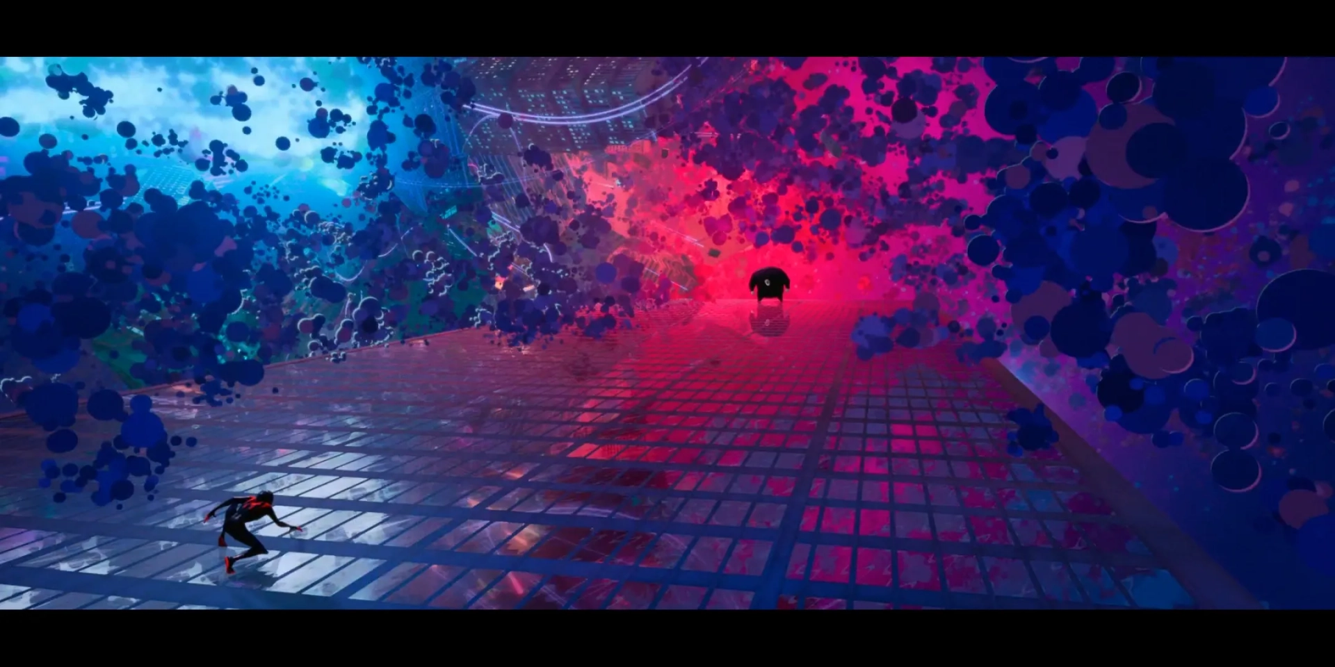 Liev Schreiber and Shameik Moore in Spider-Man: Into the Spider-Verse (2018)