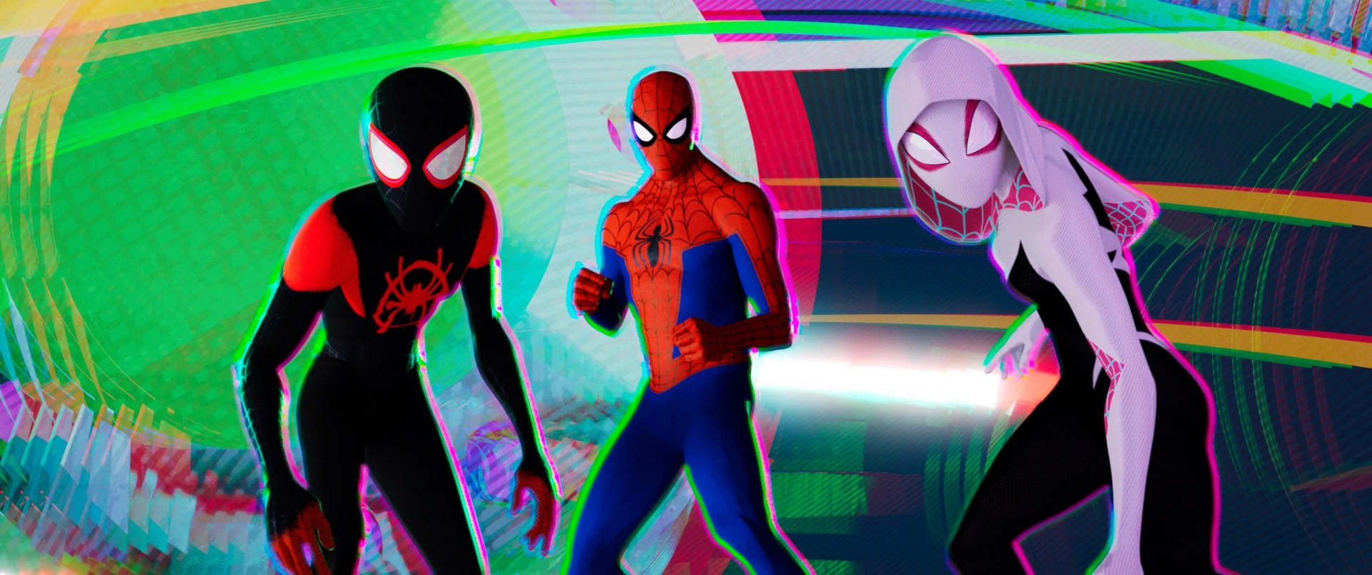 Jake Johnson, Hailee Steinfeld, and Shameik Moore in Spider-Man: Into the Spider-Verse (2018)