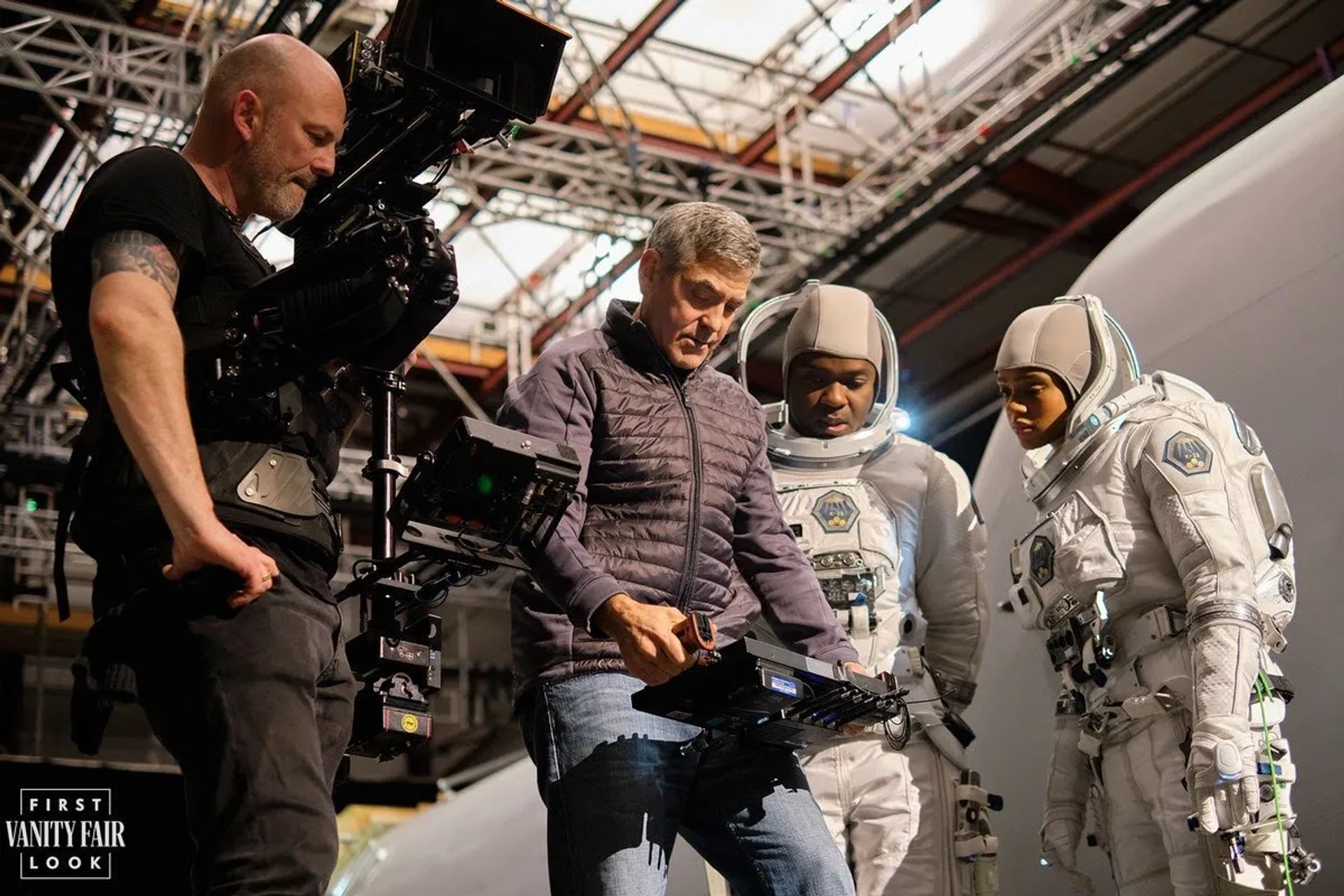 George Clooney, David Oyelowo, Karsten Jacobsen, and Tiffany Boone in The Midnight Sky (2020)