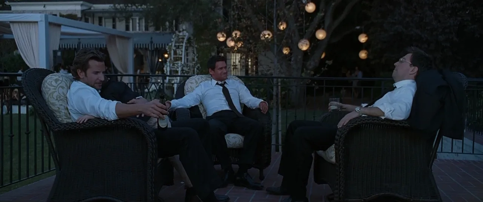 Justin Bartha, Bradley Cooper, and Ed Helms in The Hangover (2009)