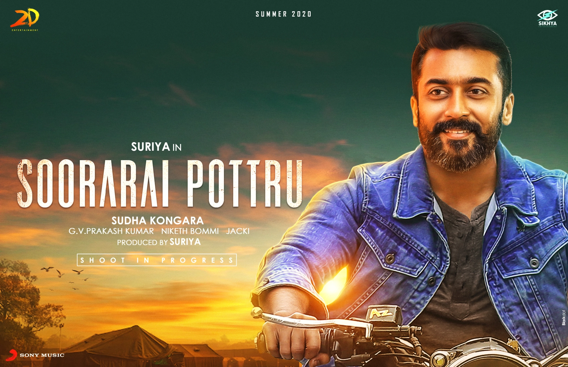 Suriya, Sudha Kongara, G.V. Prakash Kumar, and Aparna Balamurali in Soorarai Pottru (2020)