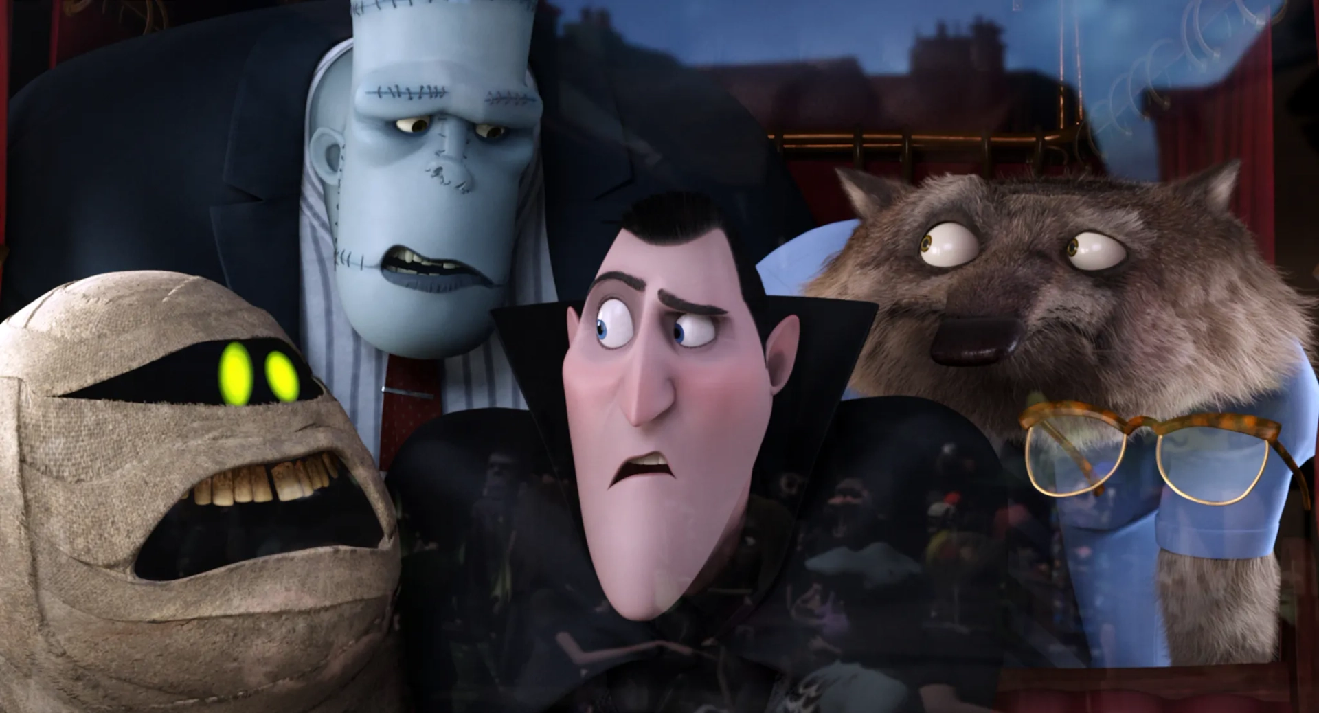 Steve Buscemi, Adam Sandler, David Spade, CeeLo Green, and Kevin James in Hotel Transylvania (2012)