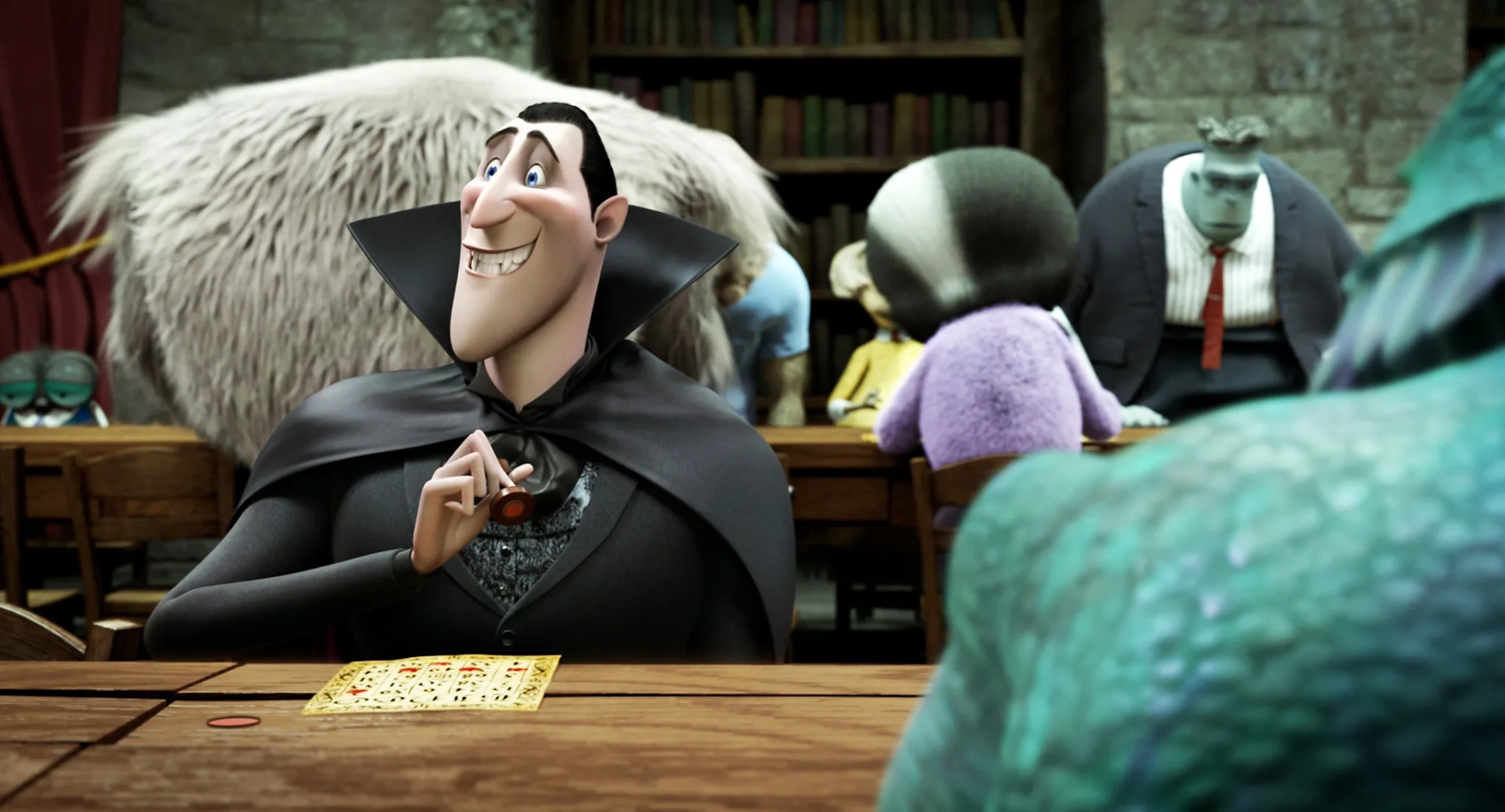 Steve Buscemi, Fran Drescher, Adam Sandler, Kevin James, Chris Parnell, and Molly Shannon in Hotel Transylvania (2012)