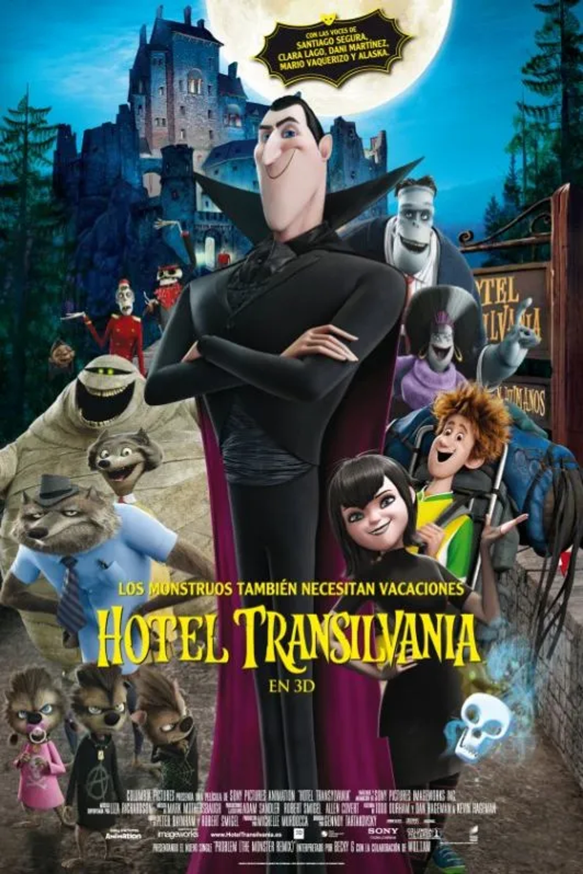 Steve Buscemi, Fran Drescher, Adam Sandler, David Spade, CeeLo Green, Luenell, Kevin James, Molly Shannon, Selena Gomez, Andy Samberg, Sadie Sandler, and Paul Brittain in Hotel Transylvania (2012)