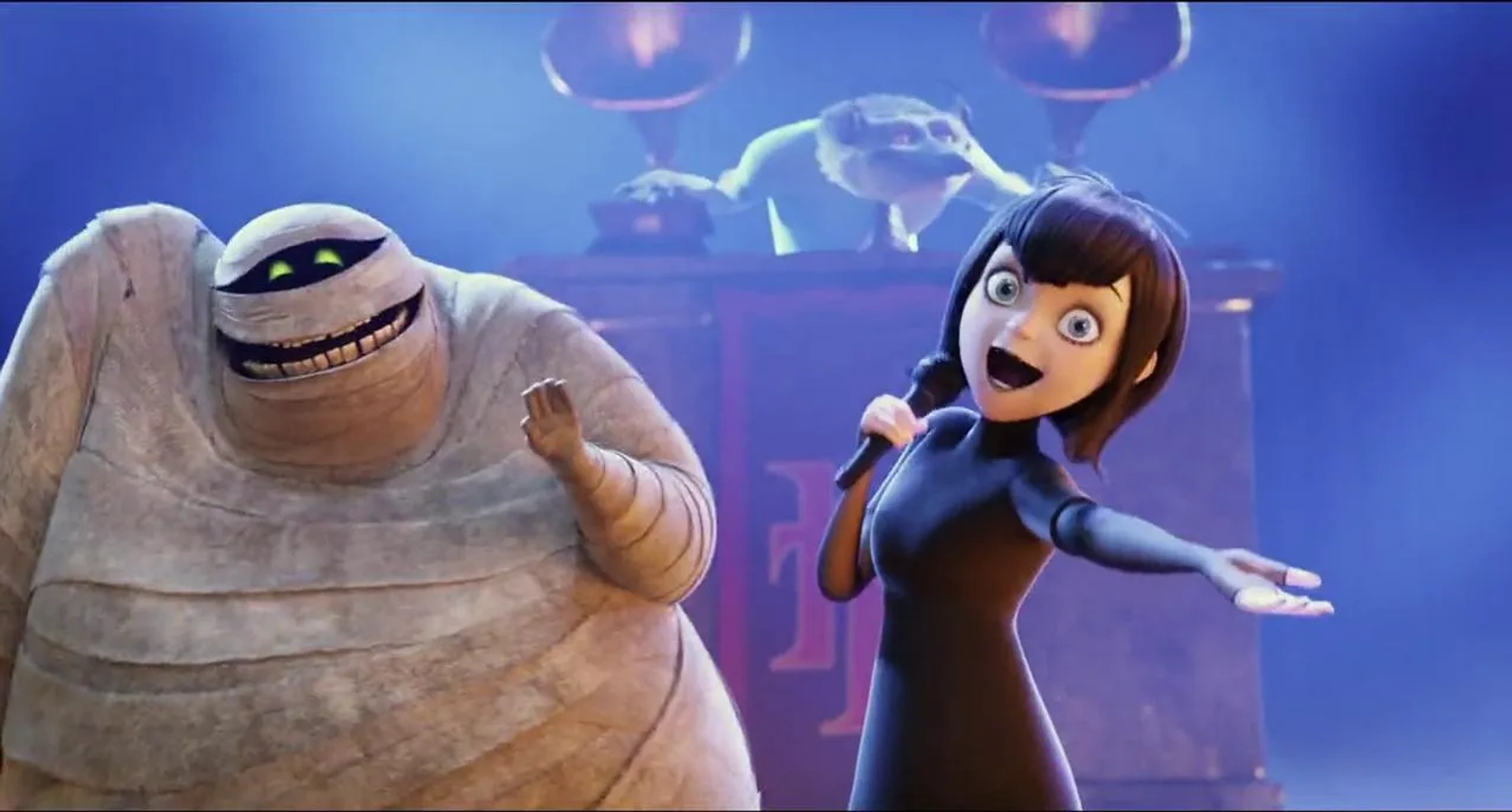 Steve Buscemi, CeeLo Green, and Selena Gomez in Hotel Transylvania (2012)