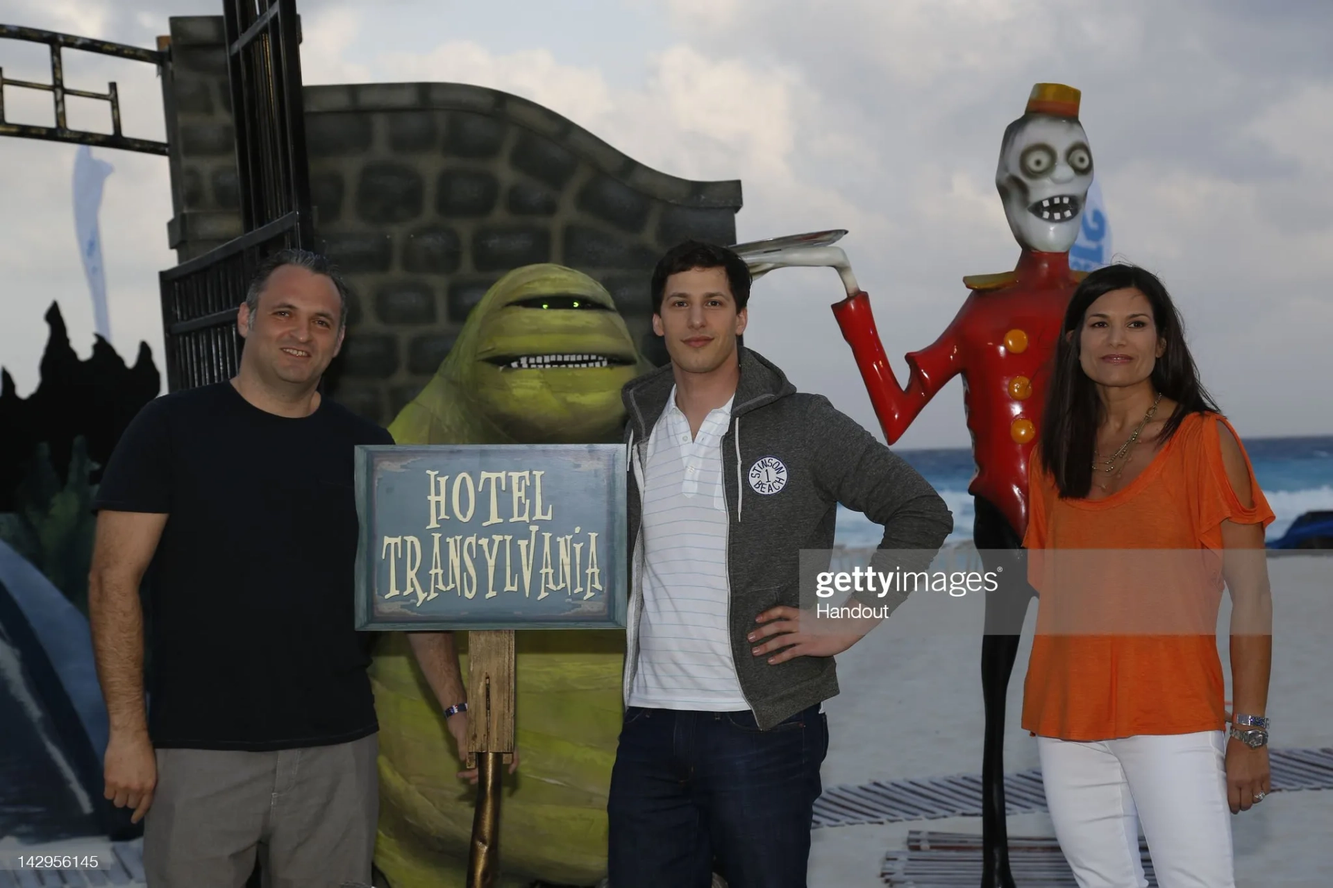 Michelle Murdocca, Genndy Tartakovsky, and Andy Samberg at an event for Hotel Transylvania (2012)