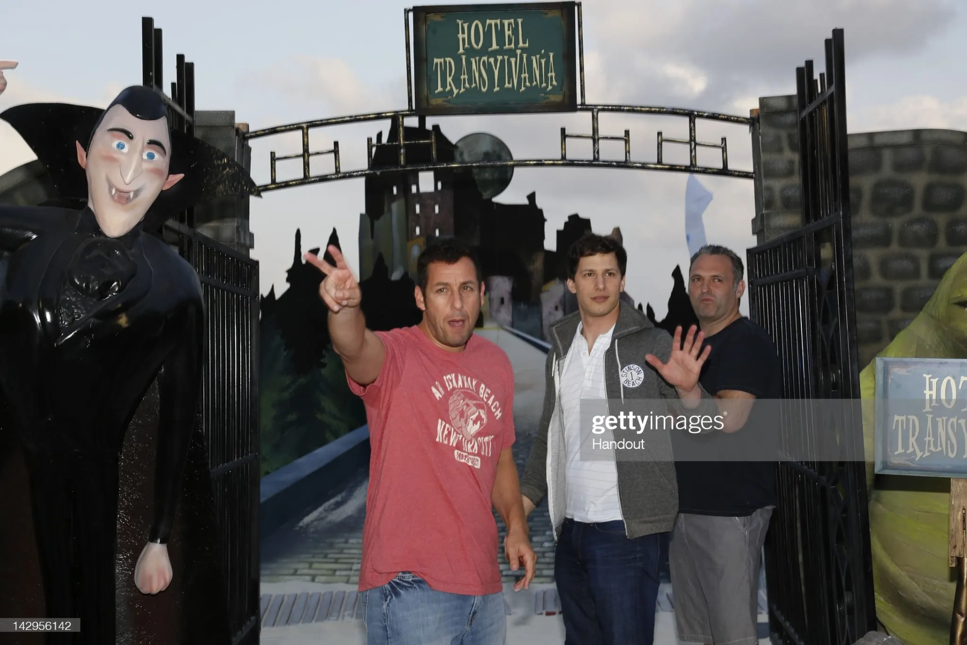 Adam Sandler, Genndy Tartakovsky, and Andy Samberg at an event for Hotel Transylvania (2012)