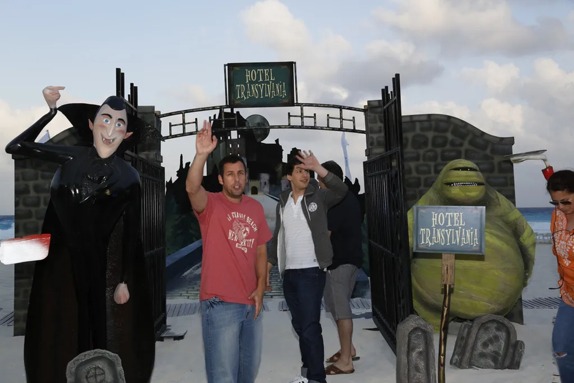 Adam Sandler, Genndy Tartakovsky, and Andy Samberg at an event for Hotel Transylvania (2012)