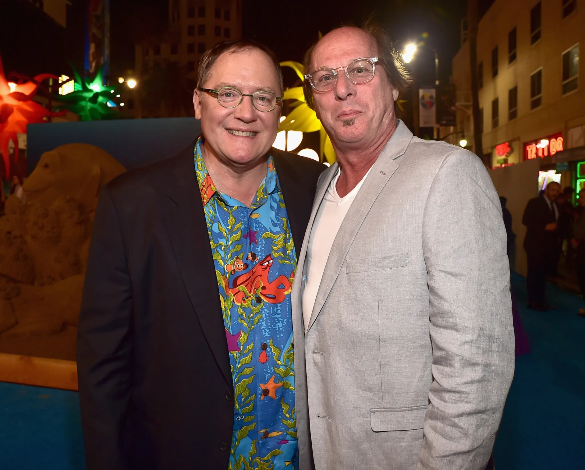 John Lasseter and Adrian Belew at an event for Finding Dory (2016)